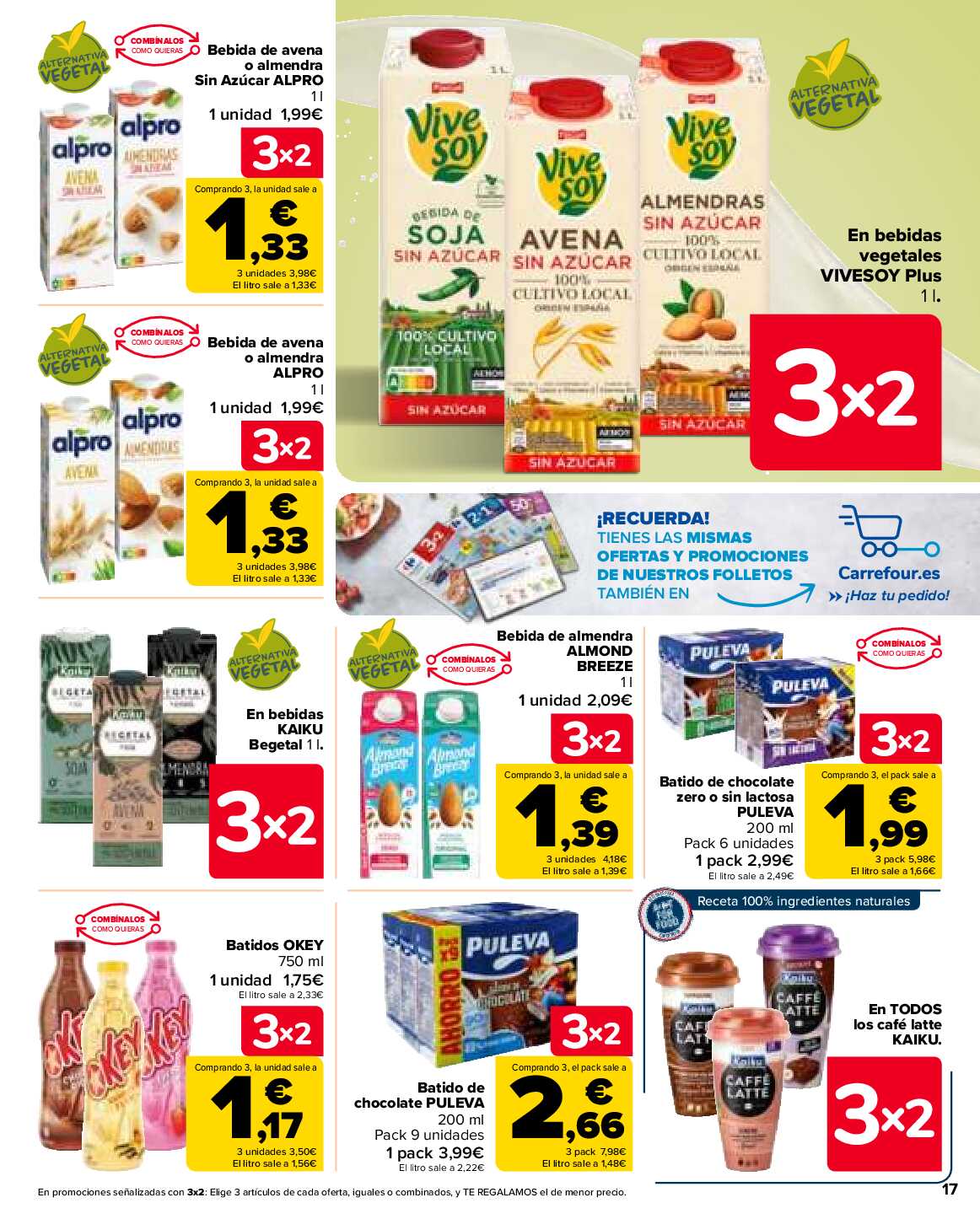 3x2 en más de 2.500 productos Carrefour. Página 17