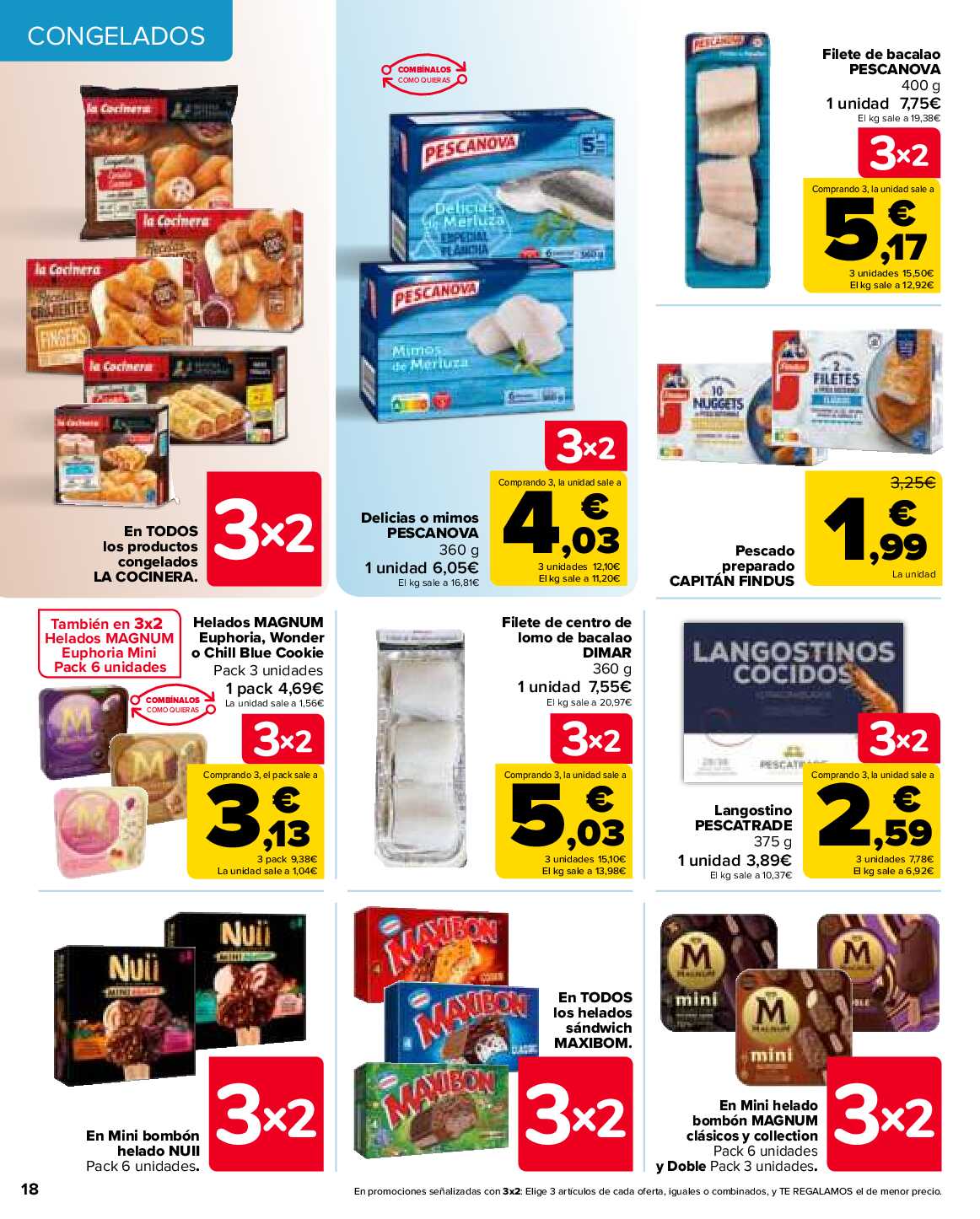 3x2 en más de 2.500 productos Carrefour. Página 18