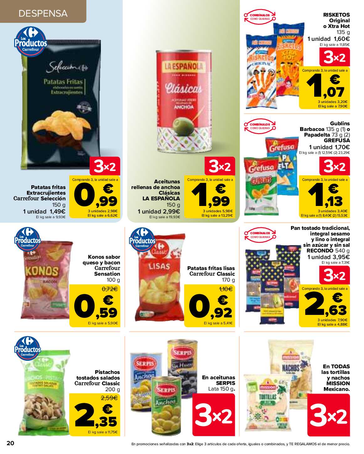 3x2 en más de 2.500 productos Carrefour. Página 20