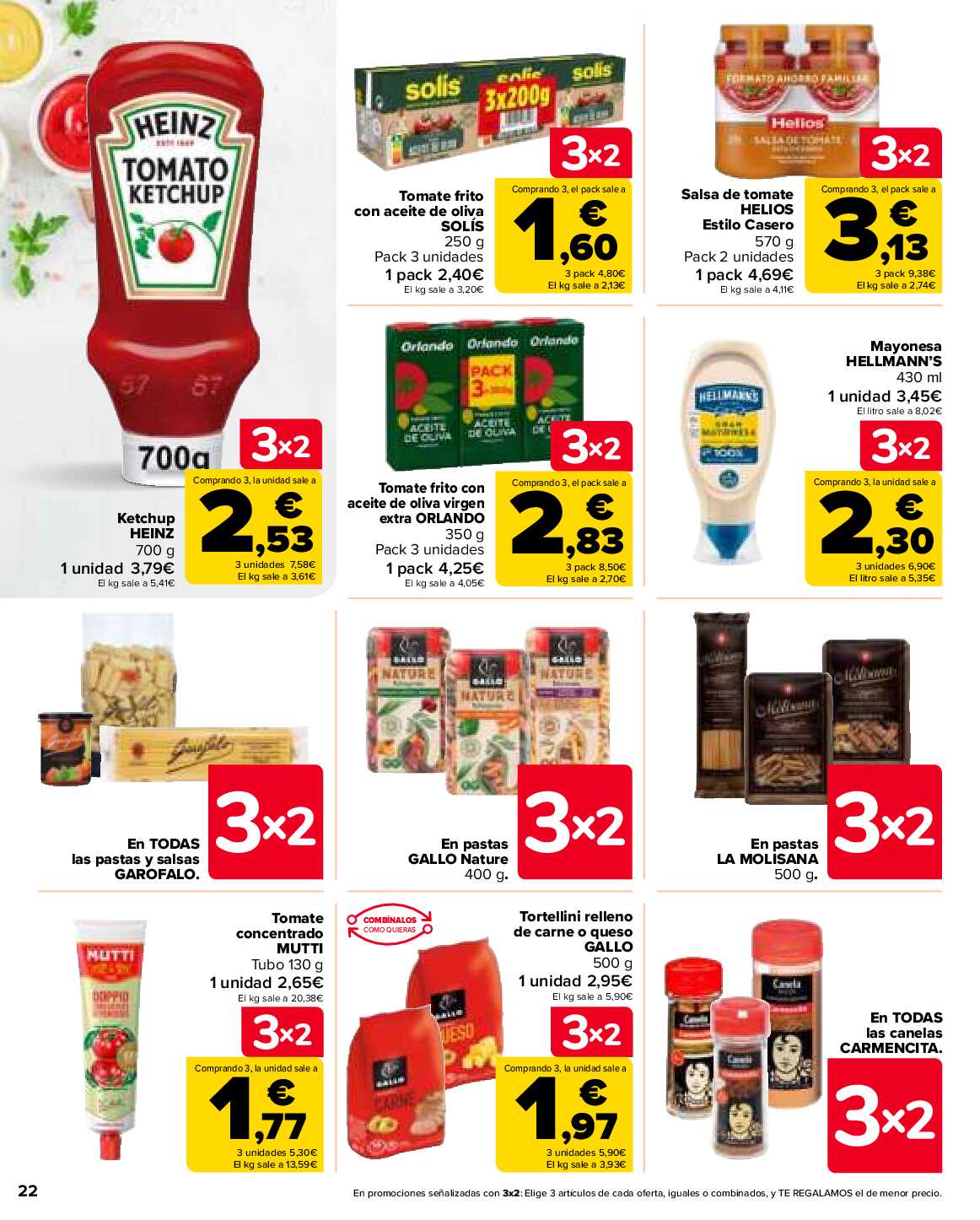 3x2 en más de 2.500 productos Carrefour. Página 22