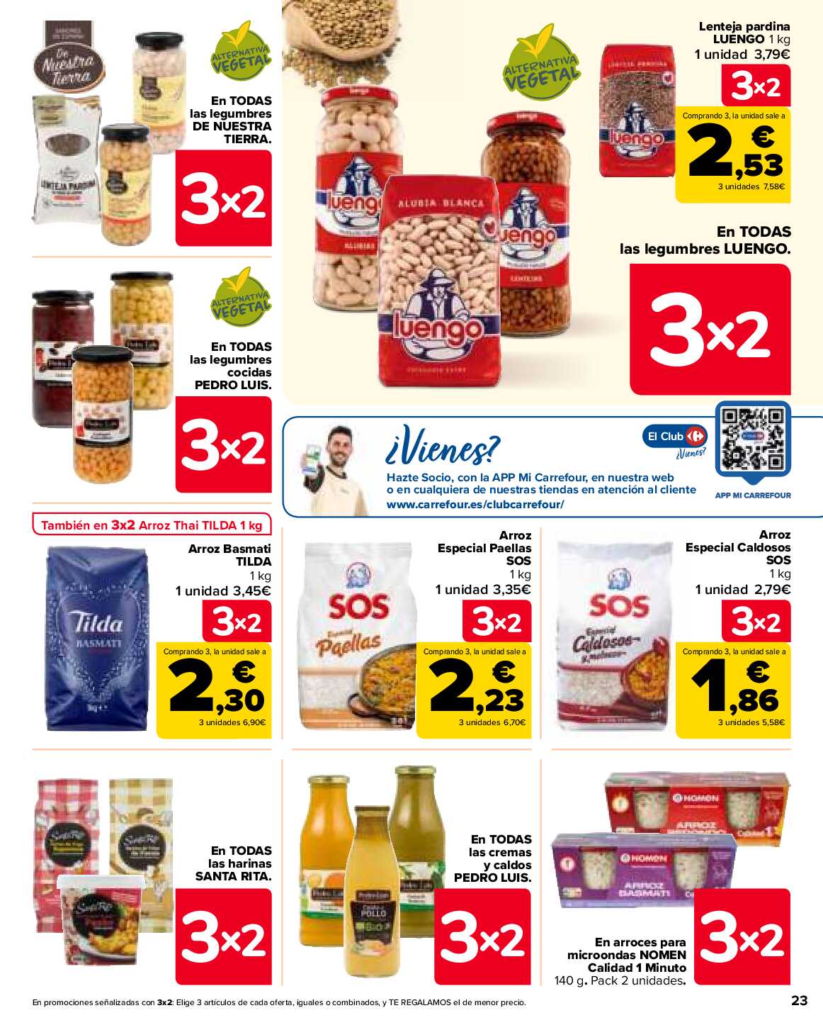 3x2 en más de 2.500 productos Carrefour. Página 23