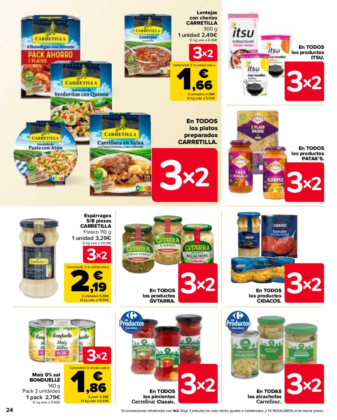 3x2 en más de 2.500 productos Carrefour. Página 24