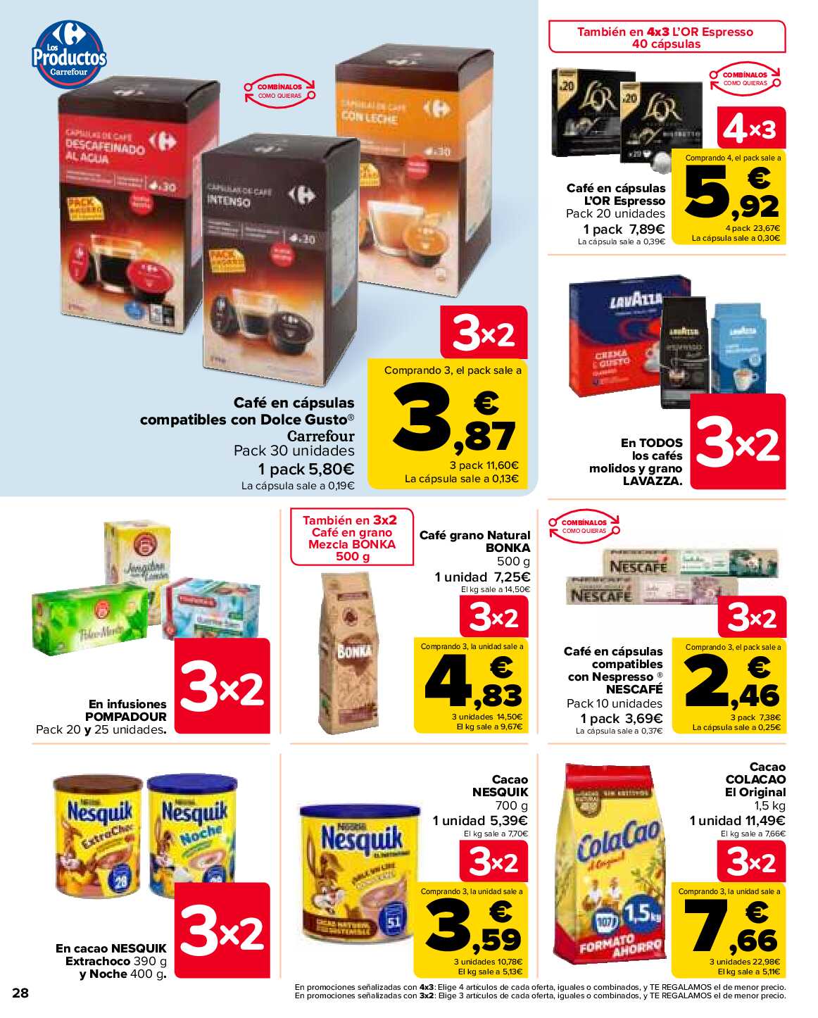 3x2 en más de 2.500 productos Carrefour. Página 28