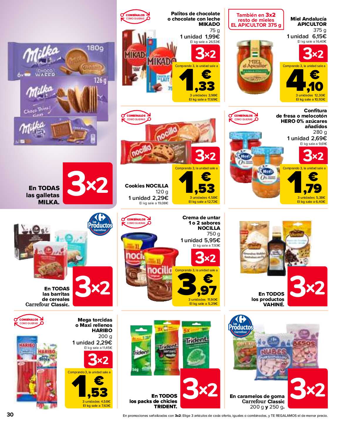 3x2 en más de 2.500 productos Carrefour. Página 30