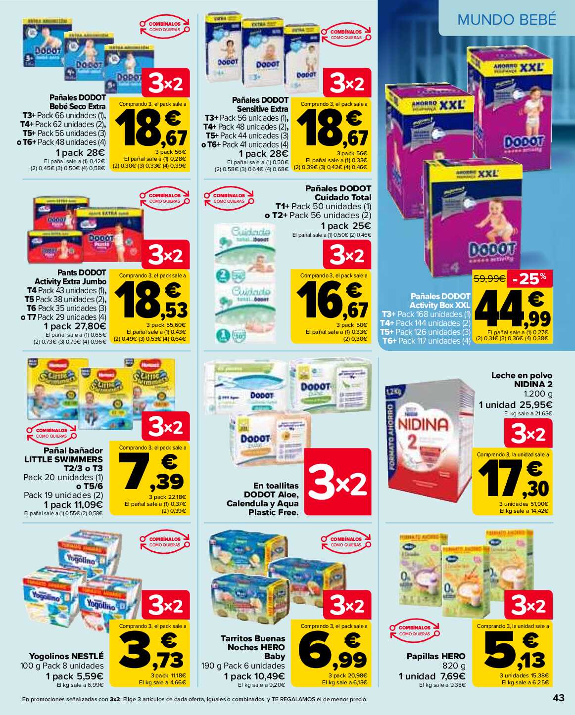 3x2 en más de 2.500 productos Carrefour. Página 43