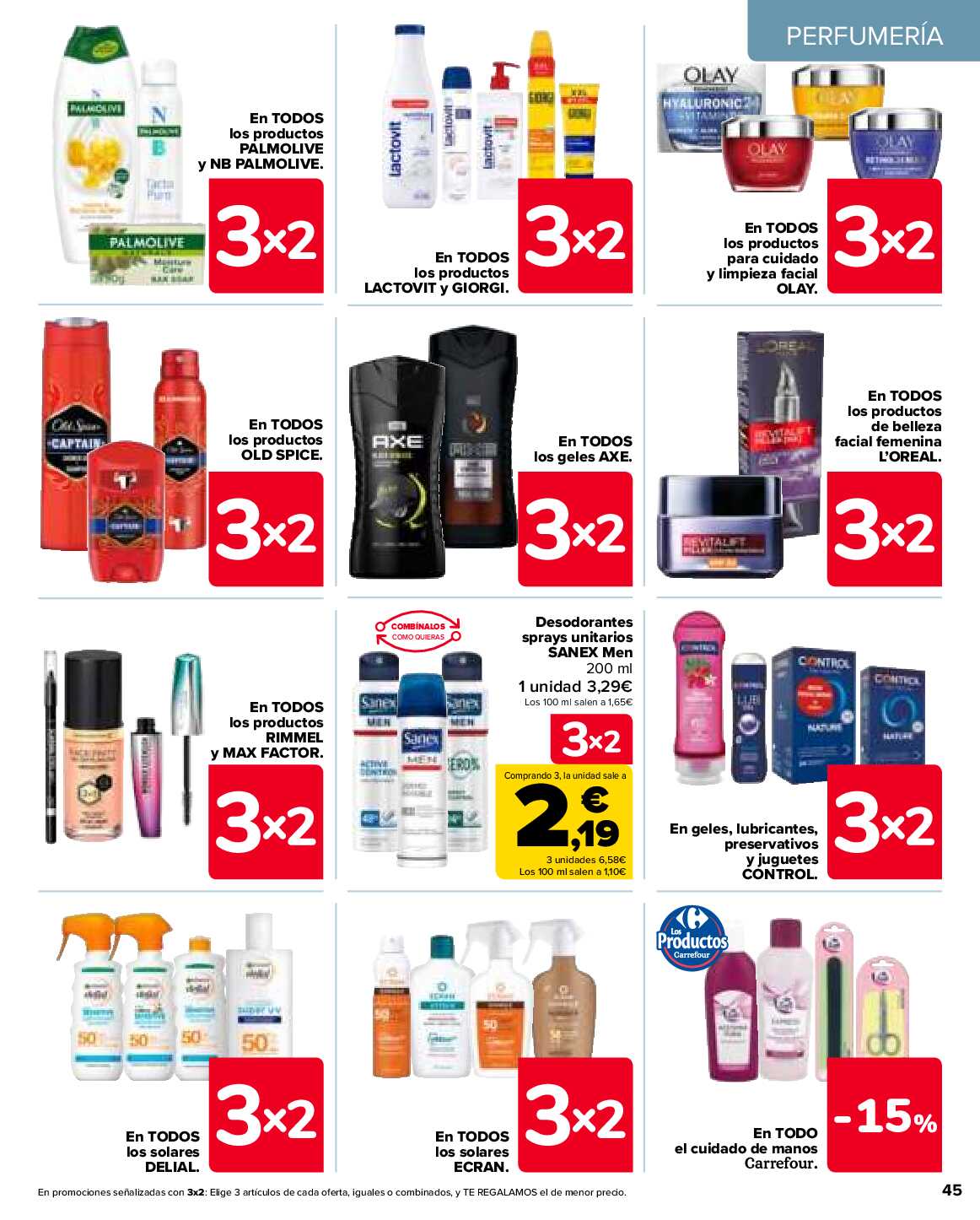 3x2 en más de 2.500 productos Carrefour. Página 45