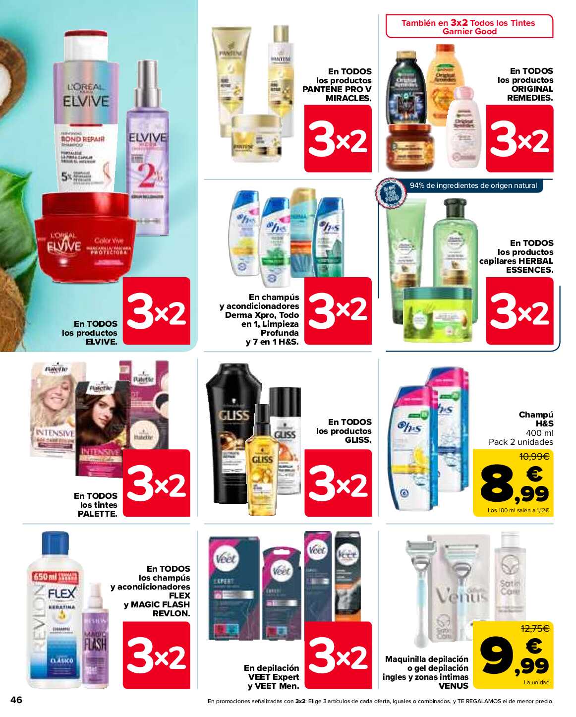 3x2 en más de 2.500 productos Carrefour. Página 46