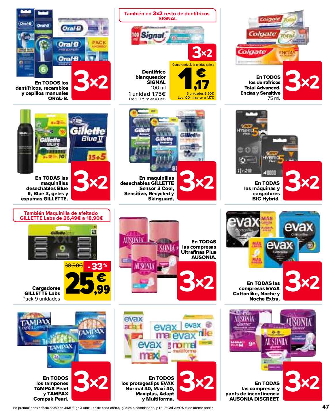 3x2 en más de 2.500 productos Carrefour. Página 47