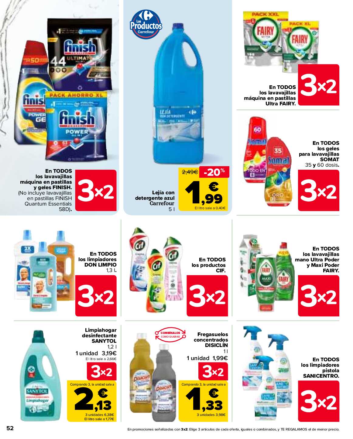 3x2 en más de 2.500 productos Carrefour. Página 52