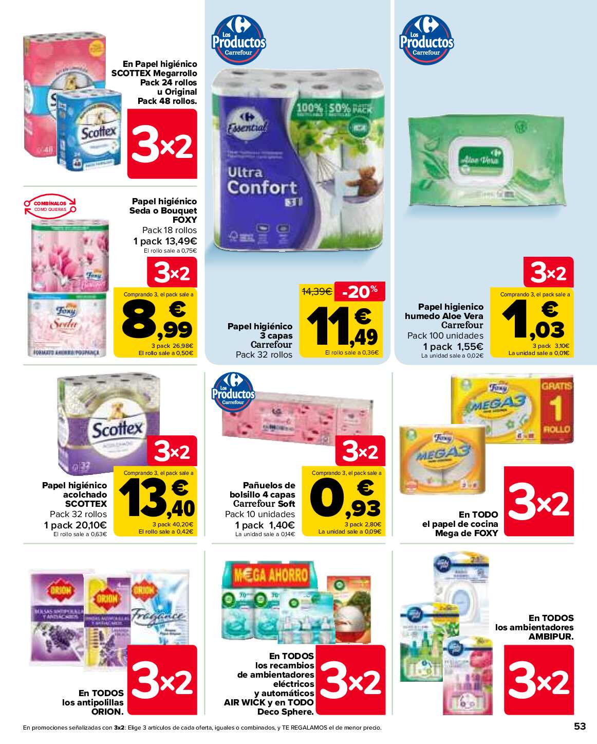 3x2 en más de 2.500 productos Carrefour. Página 53