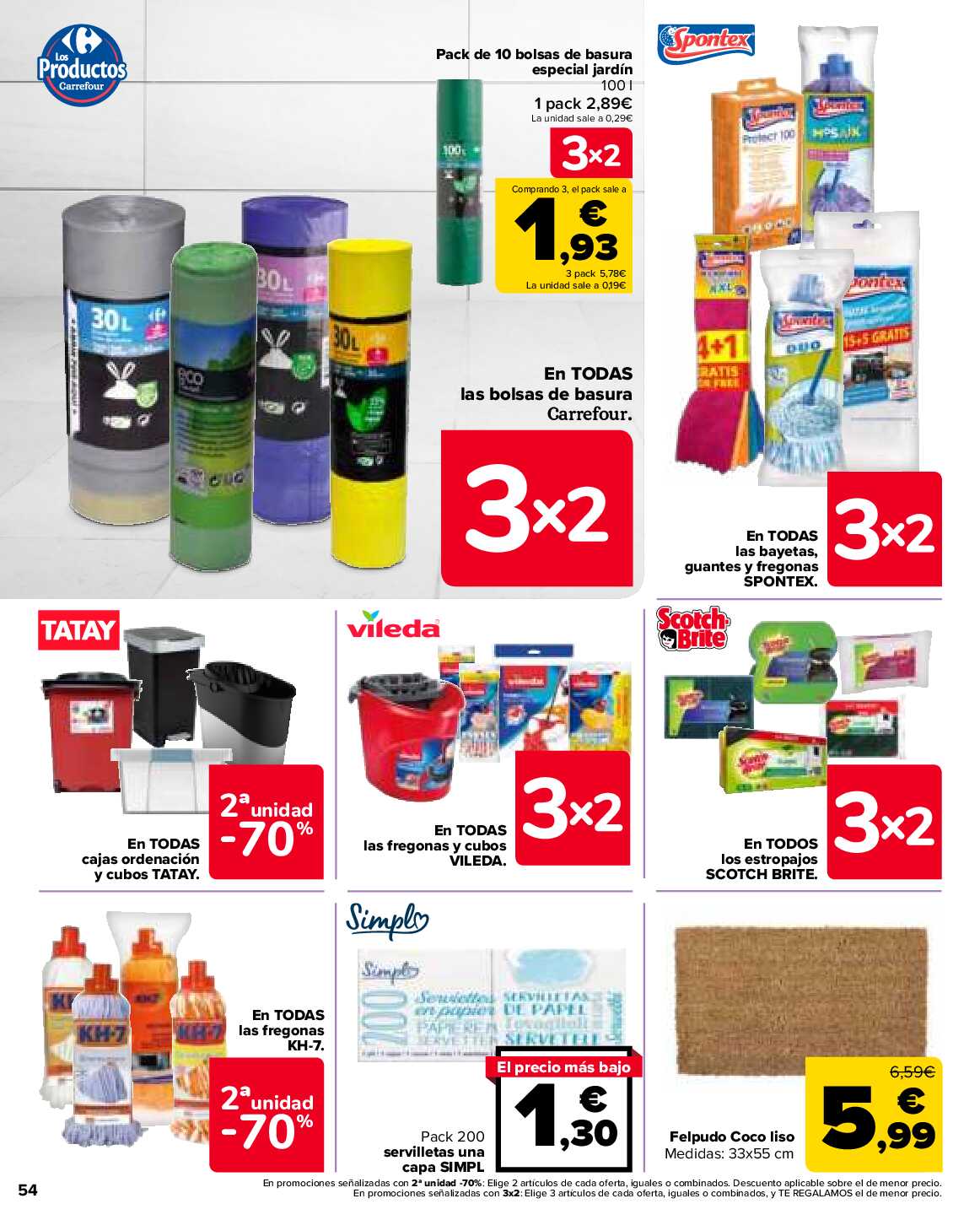 3x2 en más de 2.500 productos Carrefour. Página 54