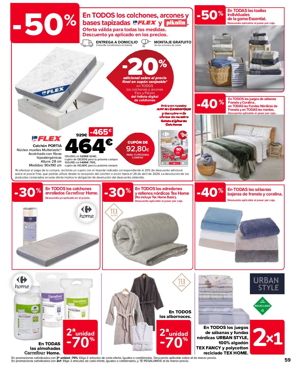 3x2 en más de 2.500 productos Carrefour. Página 59