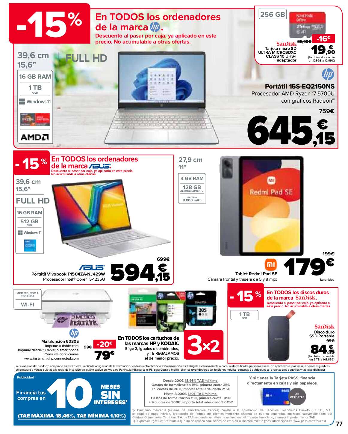 3x2 en más de 2.500 productos Carrefour. Página 77