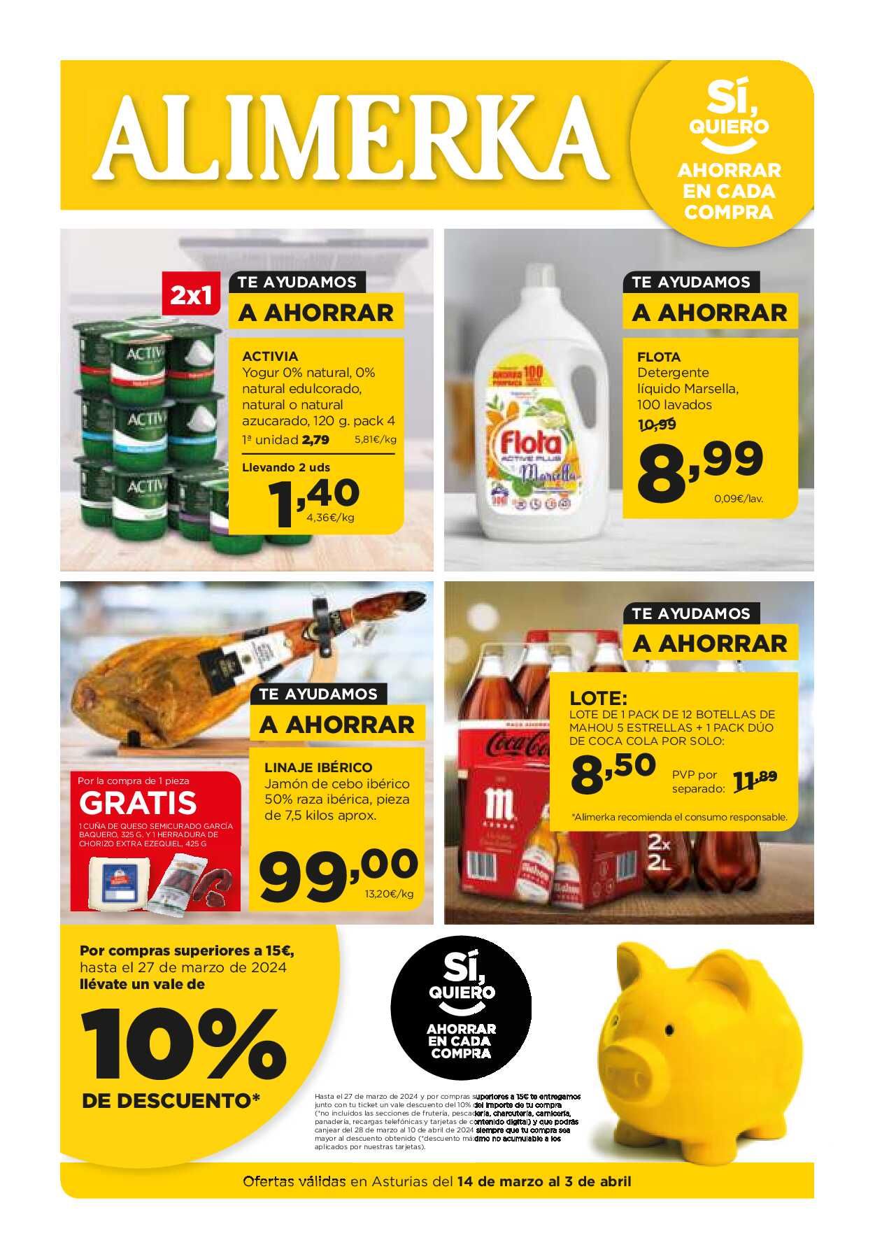 Ofertas quincenales Alimerka. Página 01