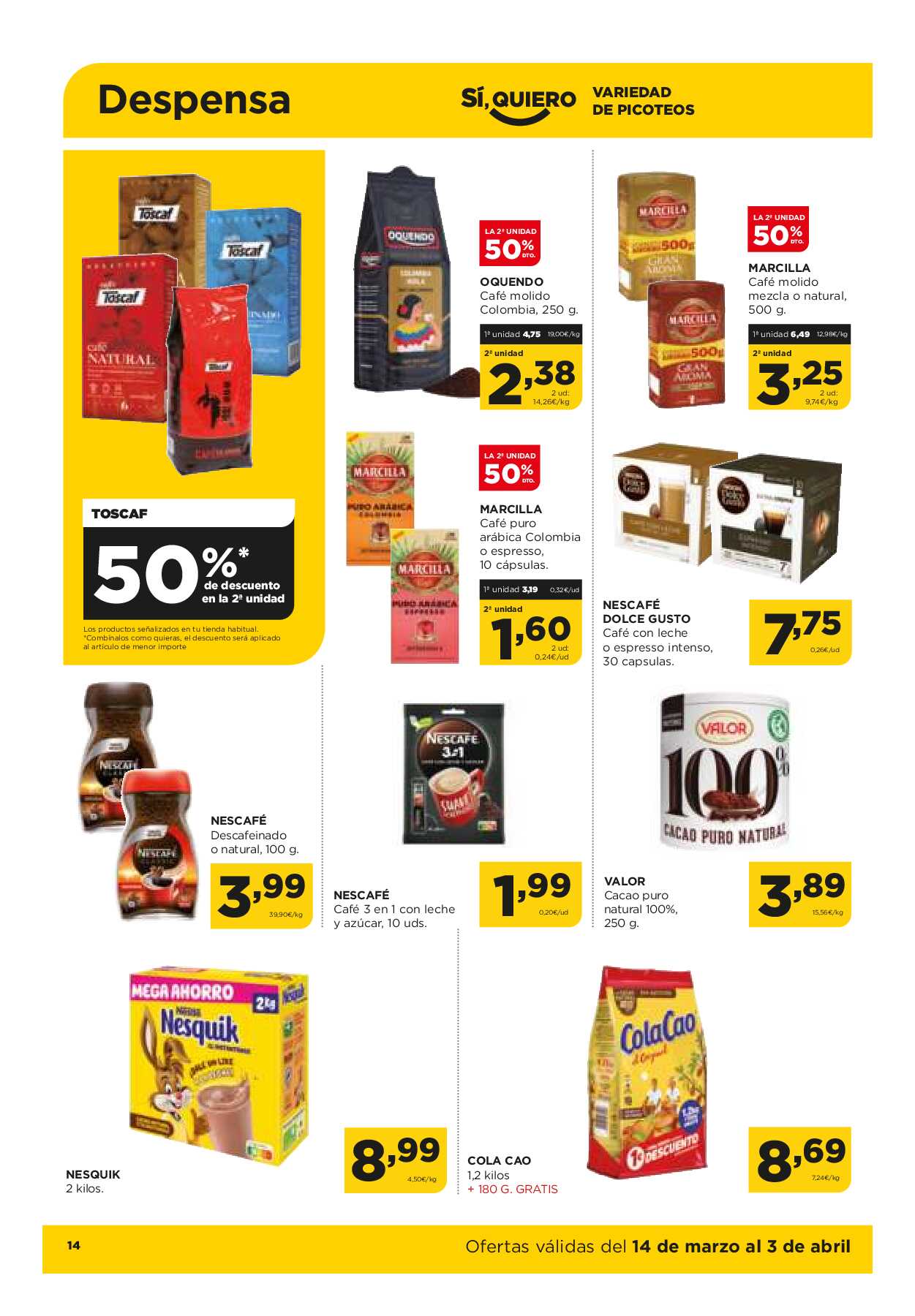 Ofertas quincenales Alimerka. Página 14