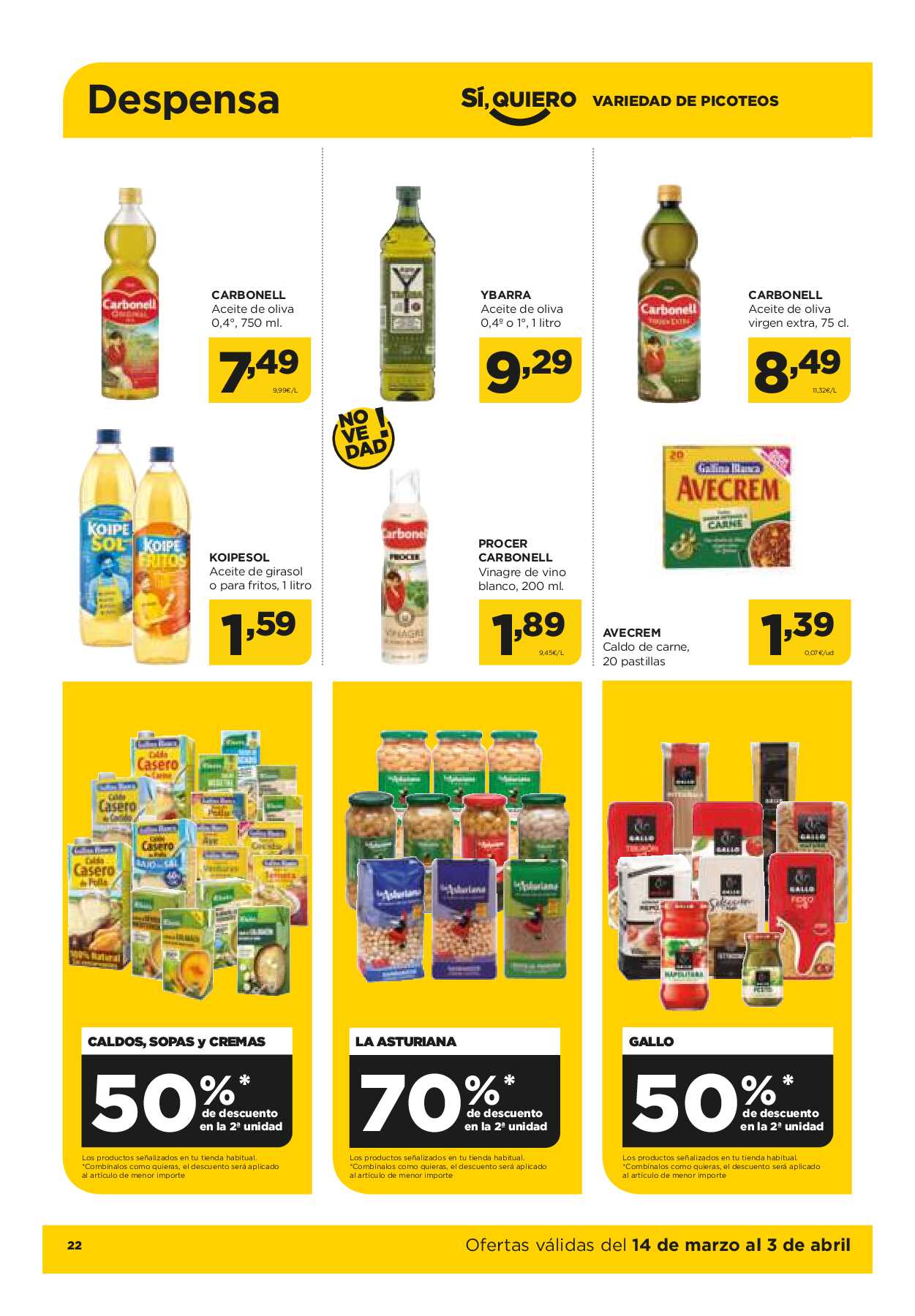 Ofertas quincenales Alimerka. Página 22