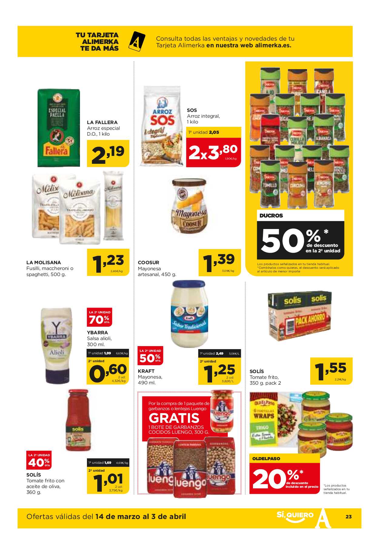 Ofertas quincenales Alimerka. Página 23