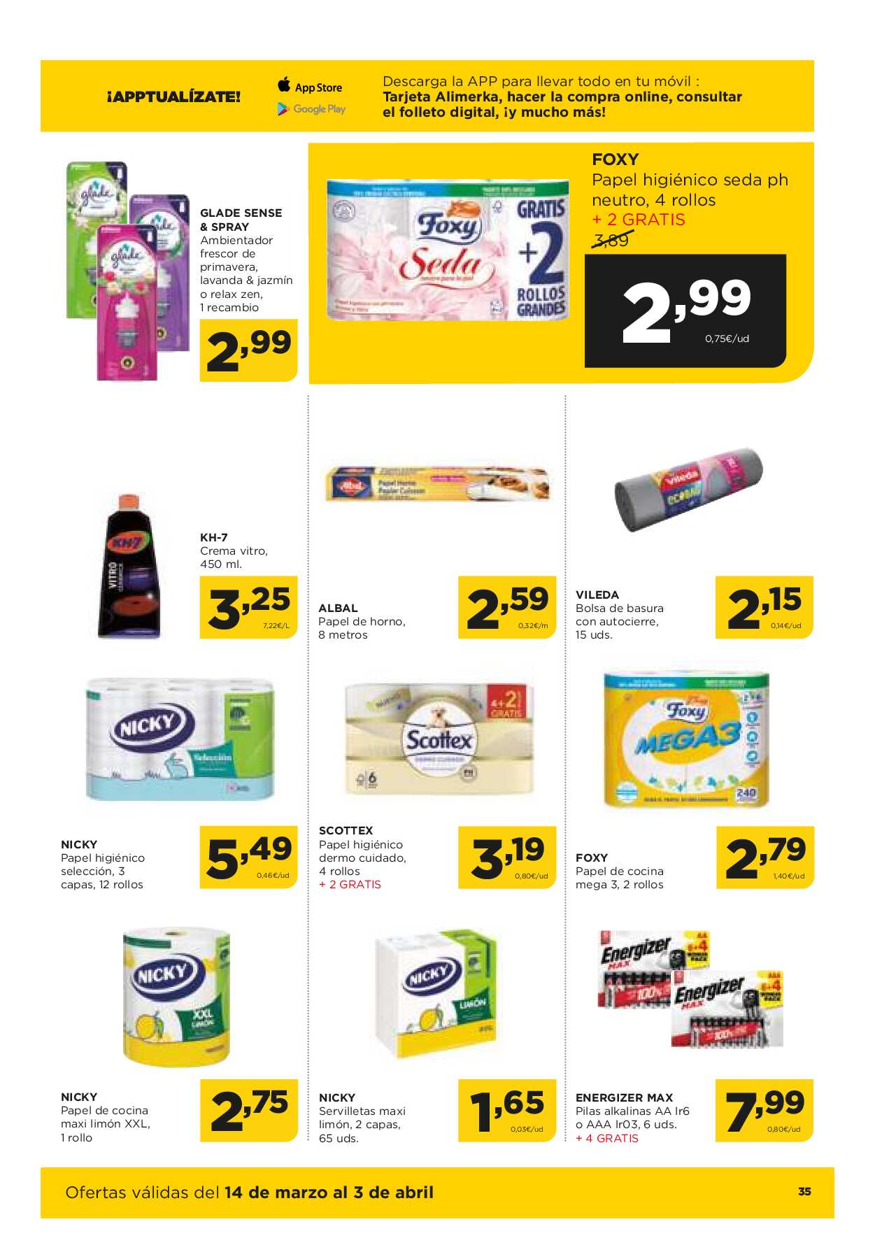 Ofertas quincenales Alimerka. Página 35