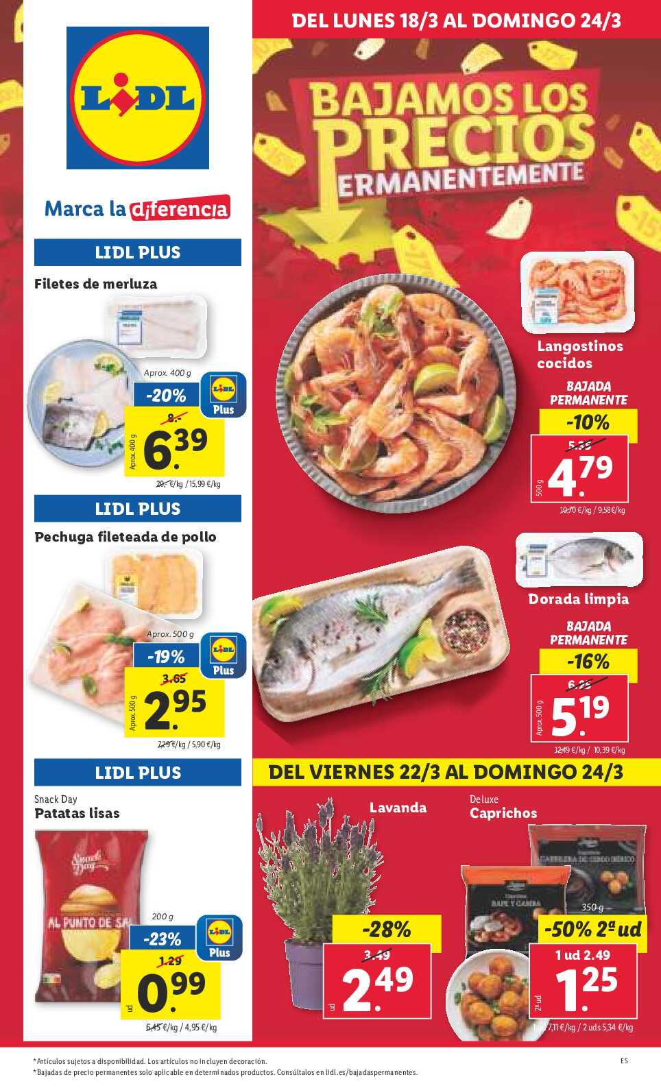 Folleto semanal Lidl. Página 01