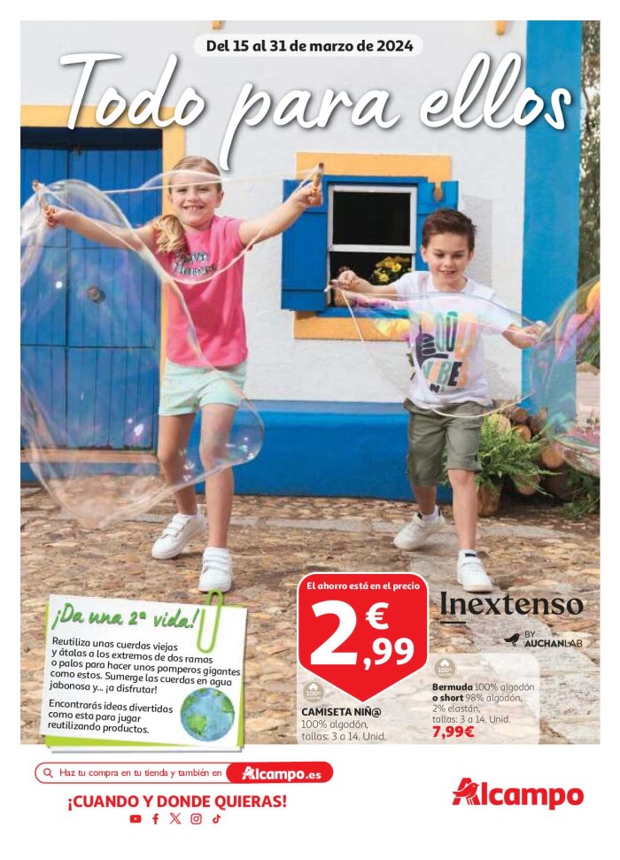 Todo para ellos Alcampo. Página de portada