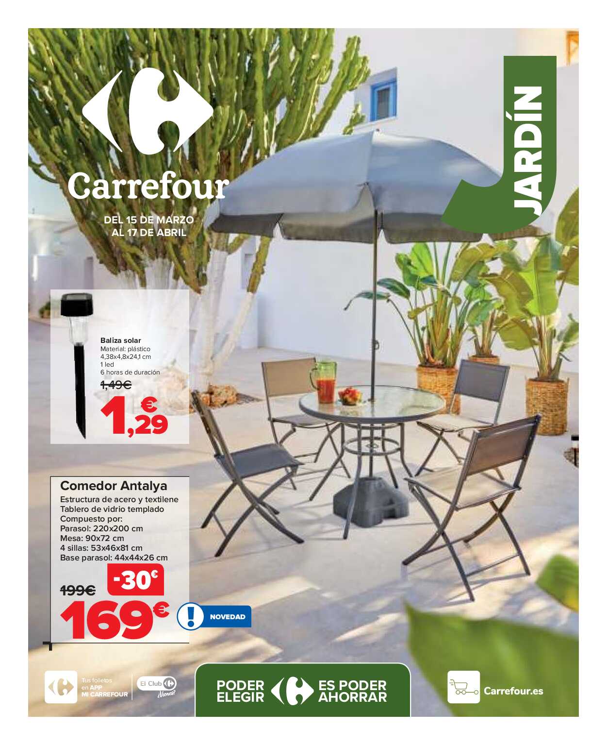 Ofertas de jardín Carrefour. Página 01