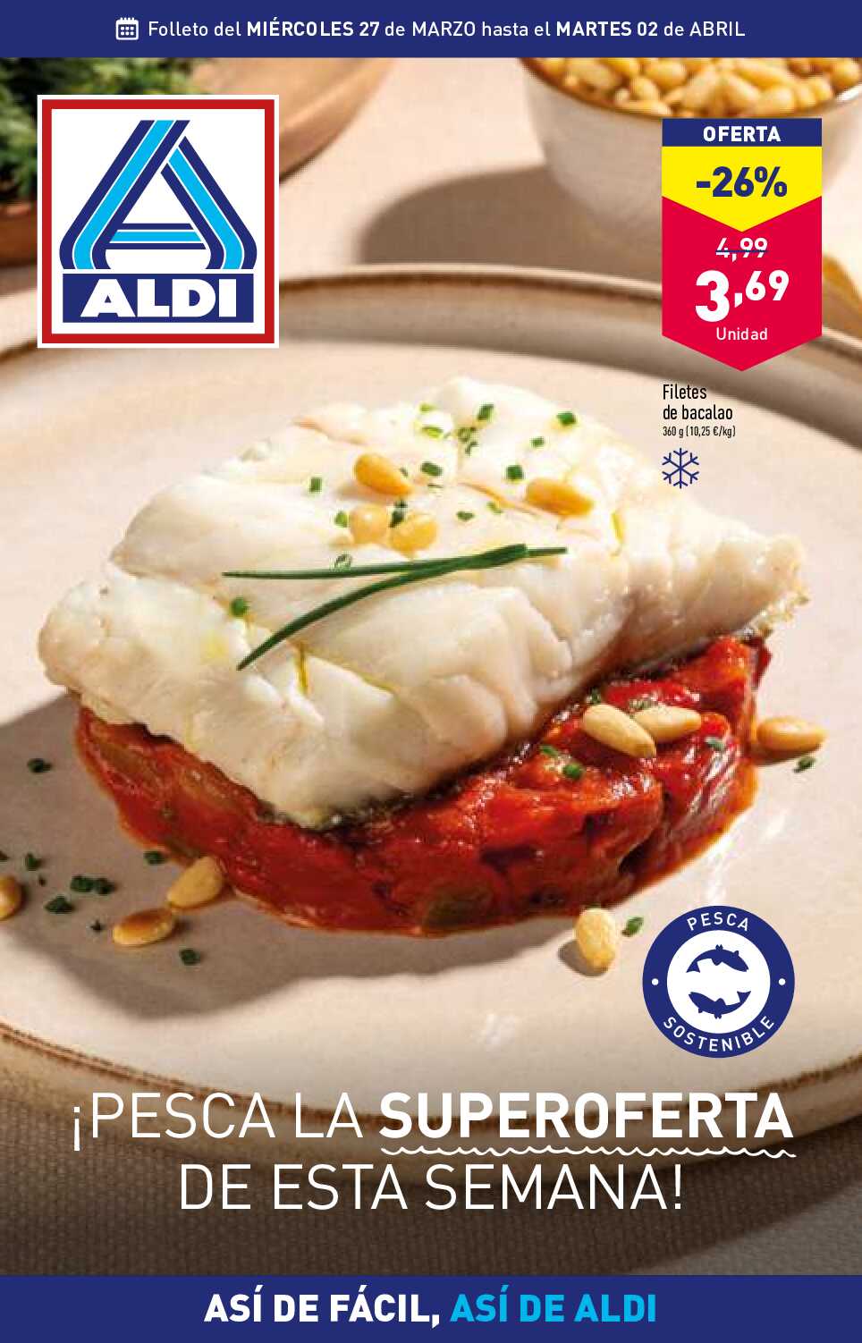 Folleto semanal Aldi. Página 01