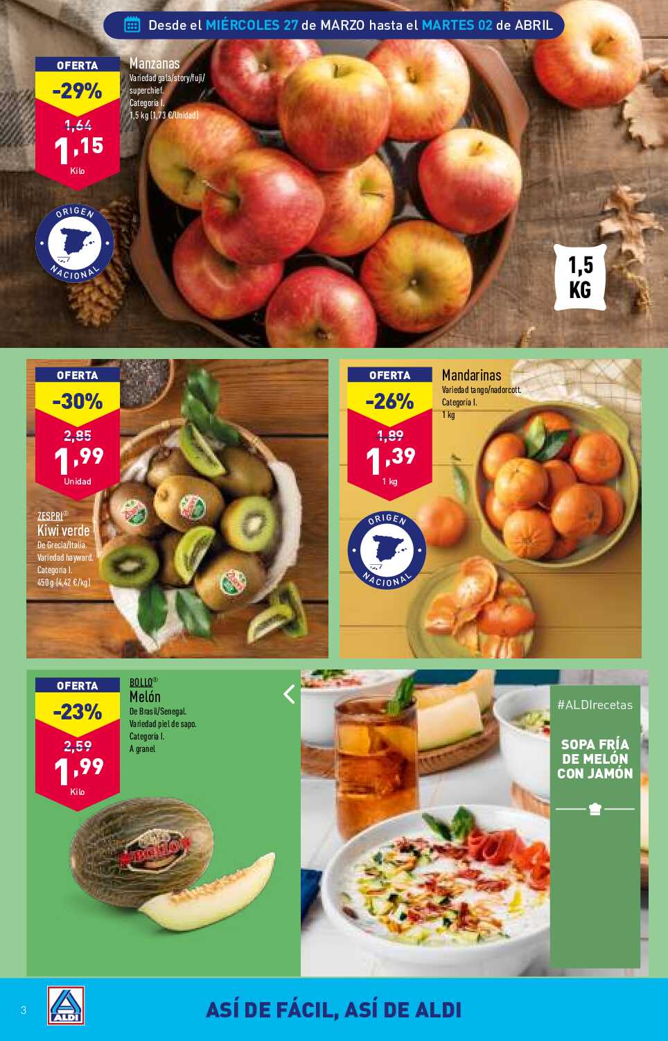 Folleto semanal Aldi. Página 03