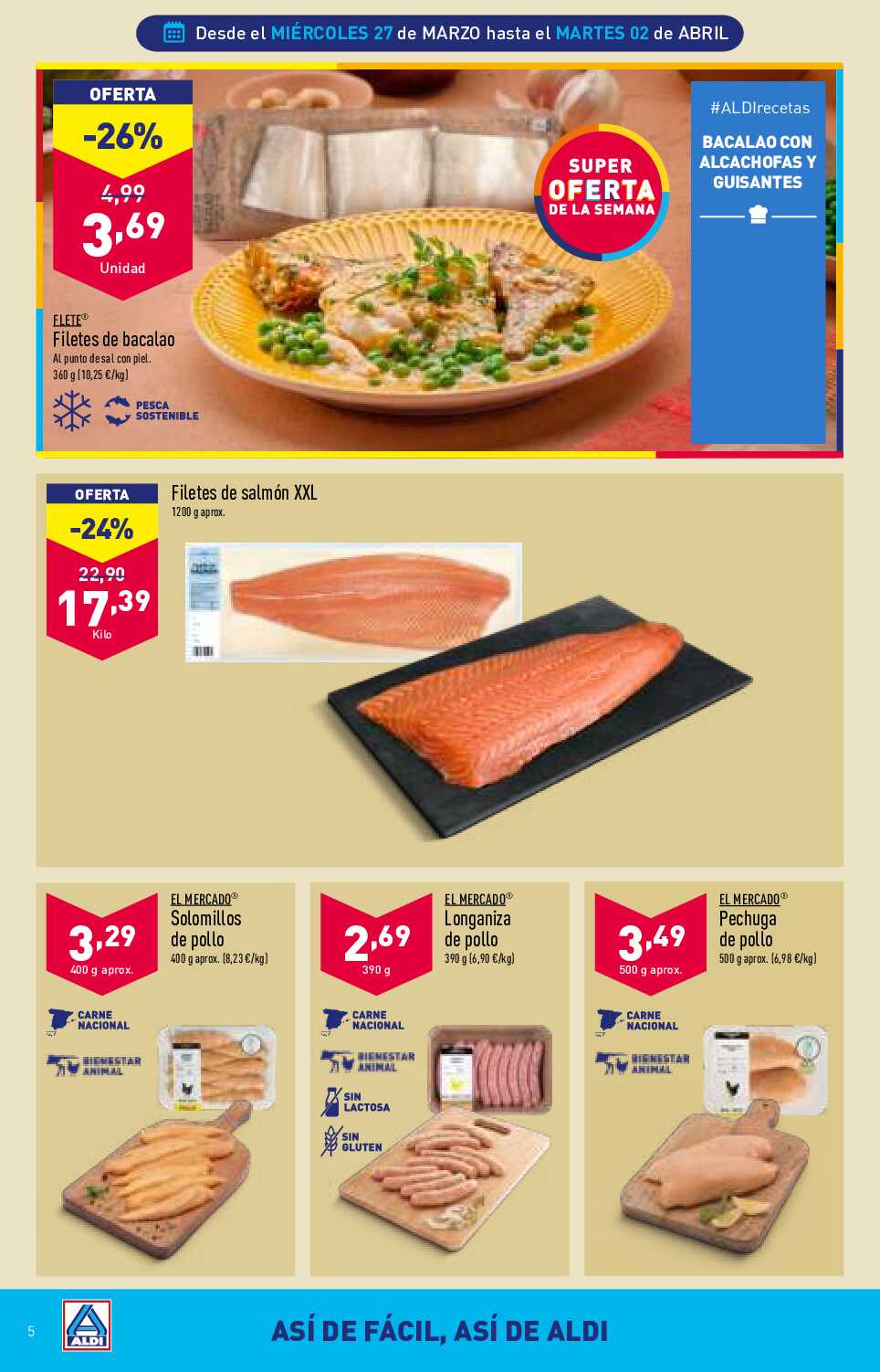 Folleto semanal Aldi. Página 05