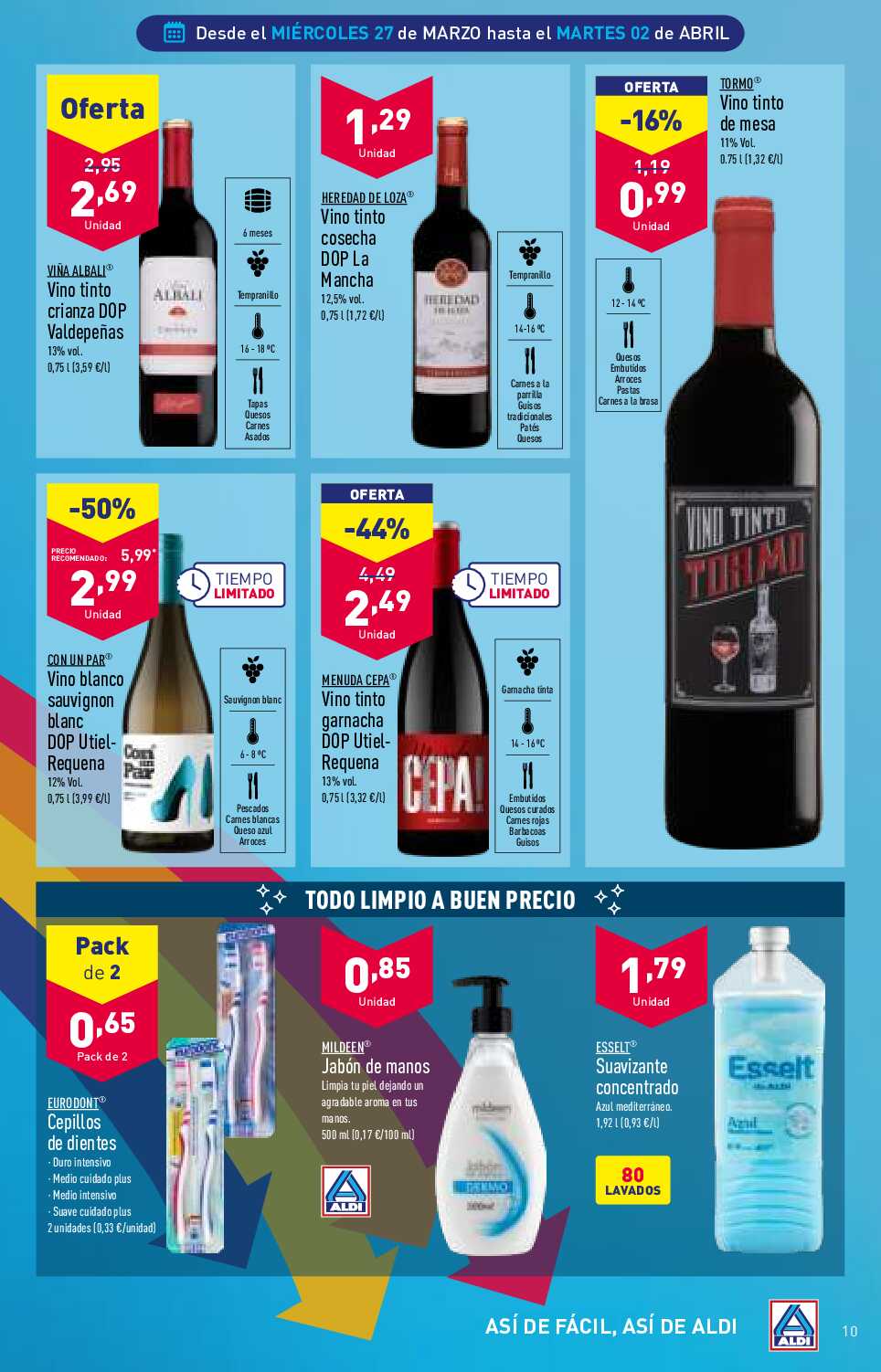 Folleto semanal Aldi. Página 10