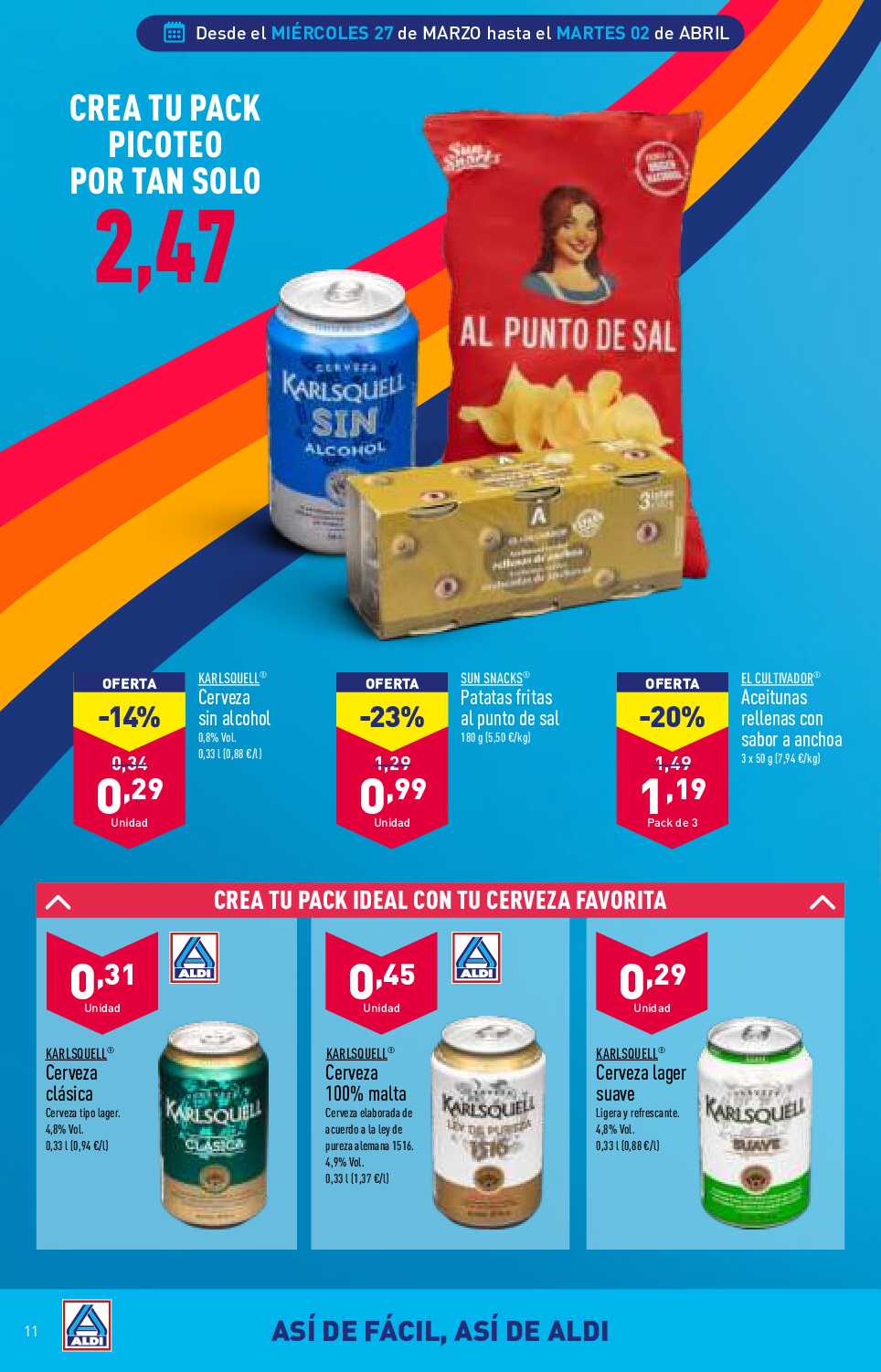 Folleto semanal Aldi. Página 11