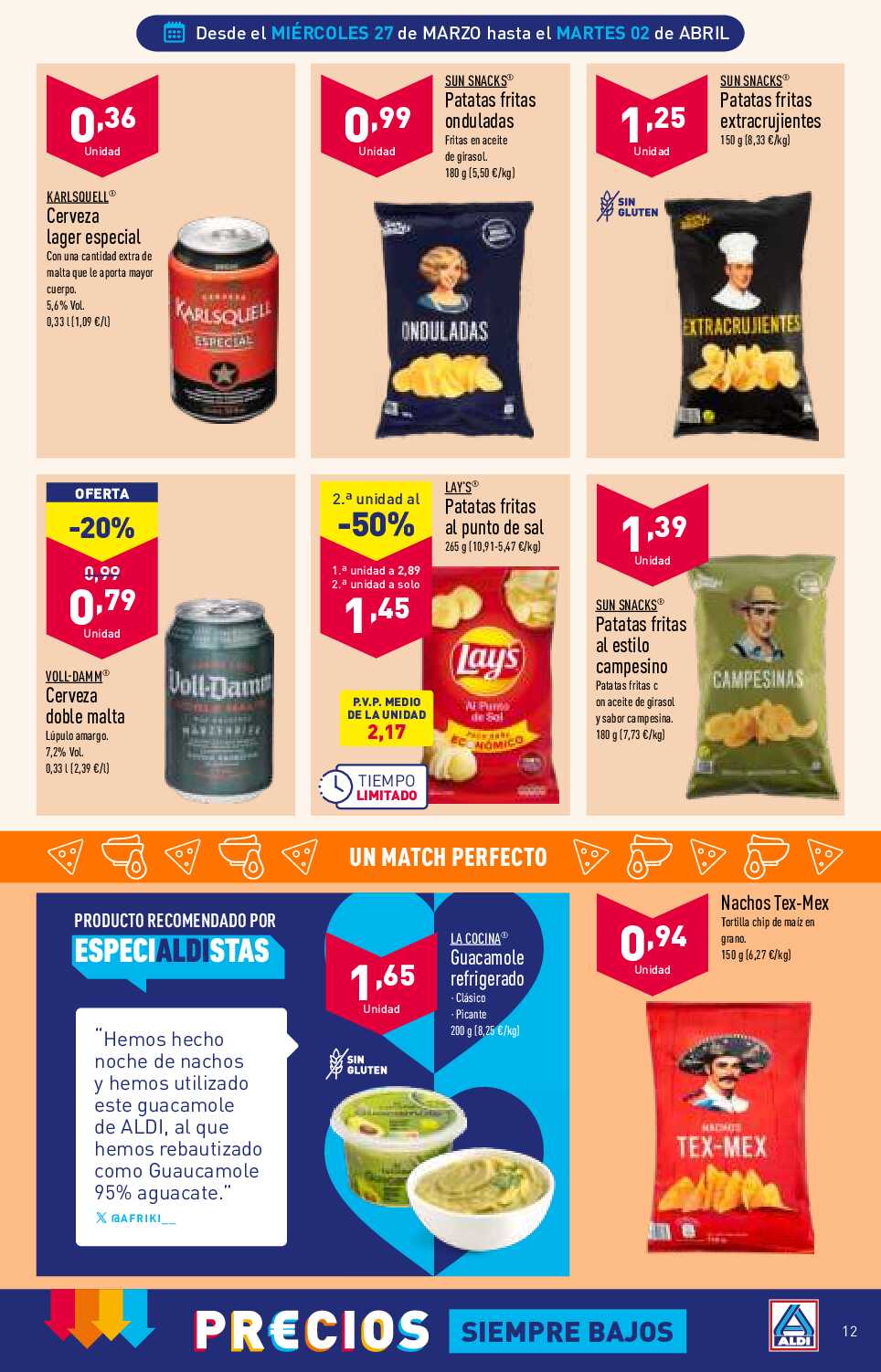 Folleto semanal Aldi. Página 12