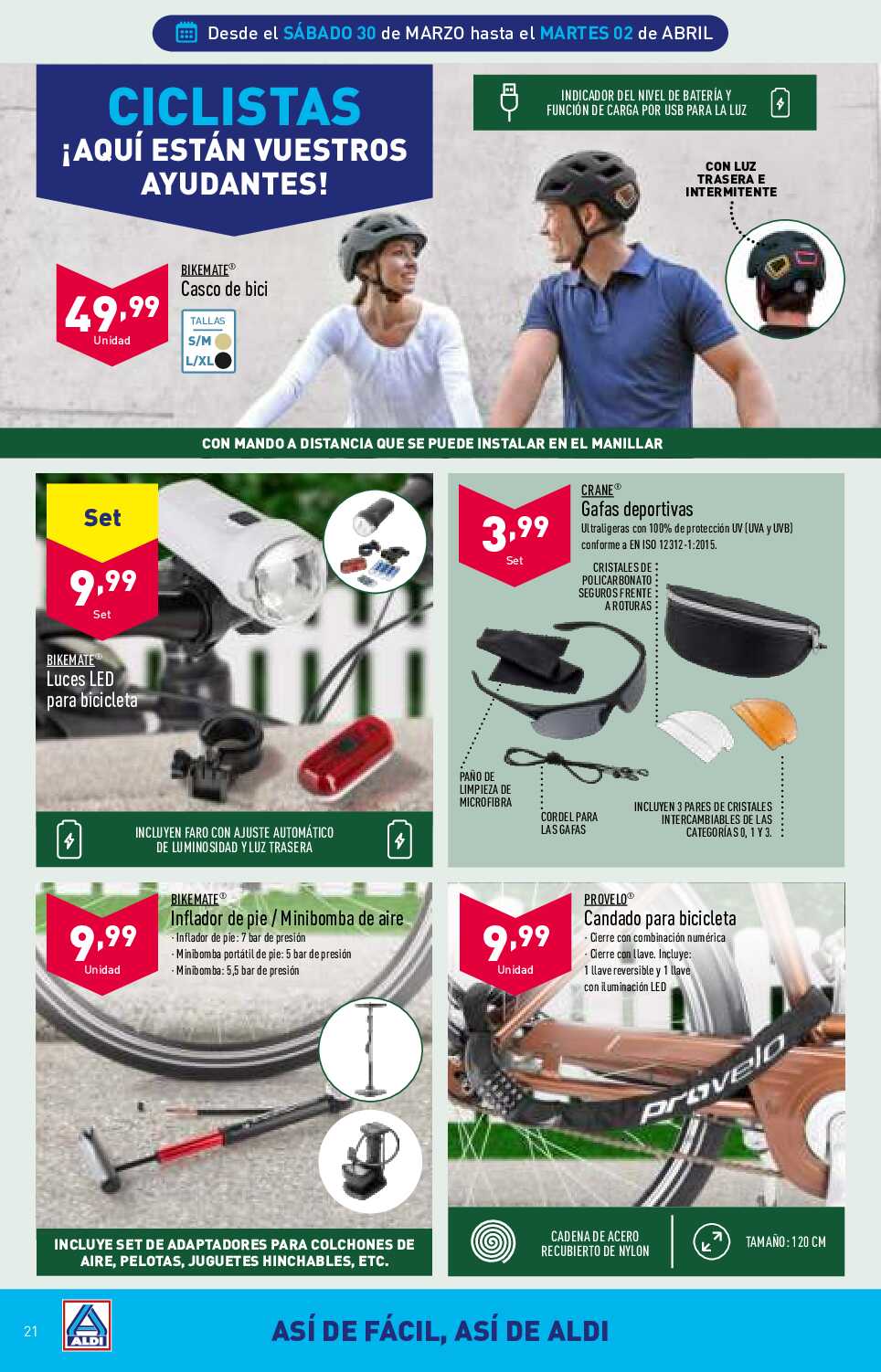 Folleto semanal Aldi. Página 21