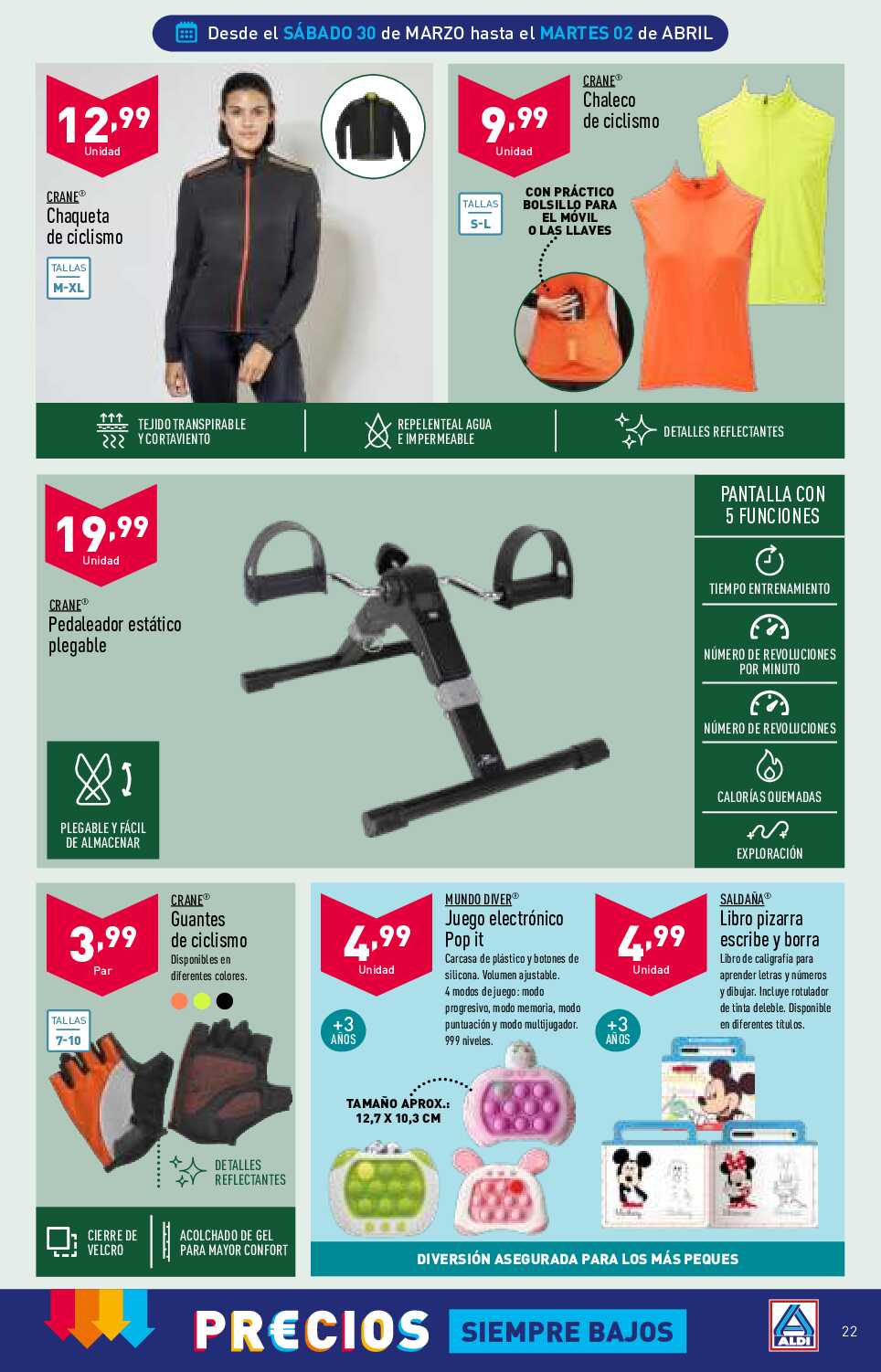 Folleto semanal Aldi. Página 22
