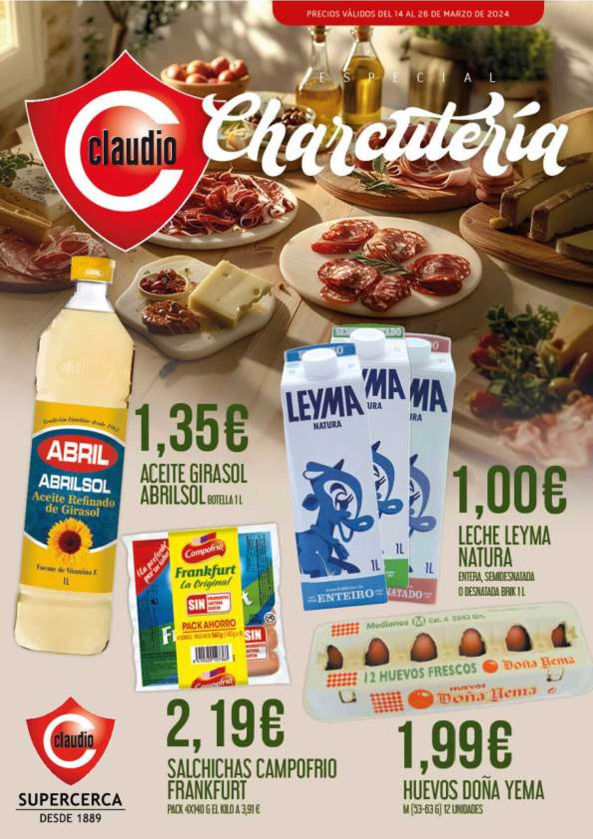 Folleto quincenal Supermercado Claudio. Página 01