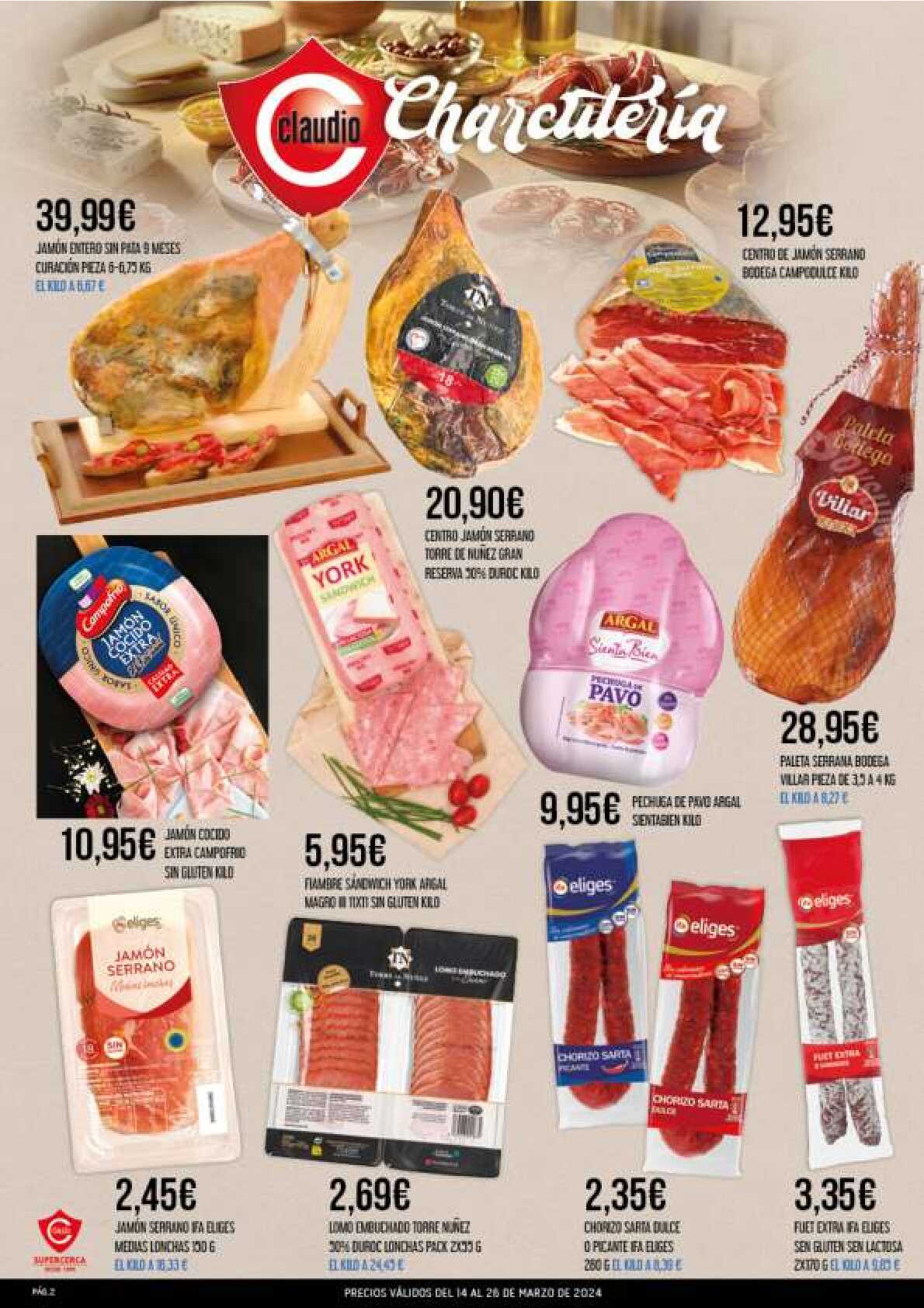 Folleto quincenal Supermercado Claudio. Página 02