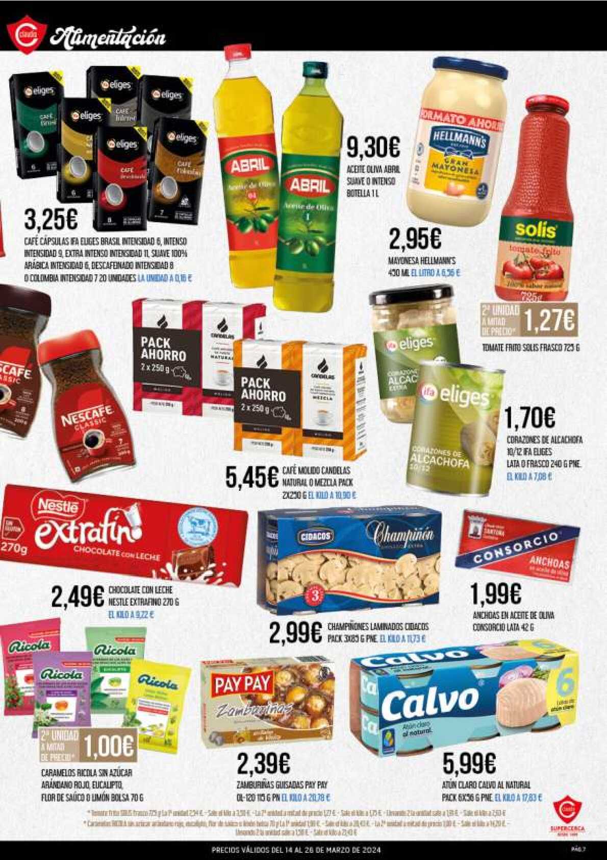 Folleto quincenal Supermercado Claudio. Página 07