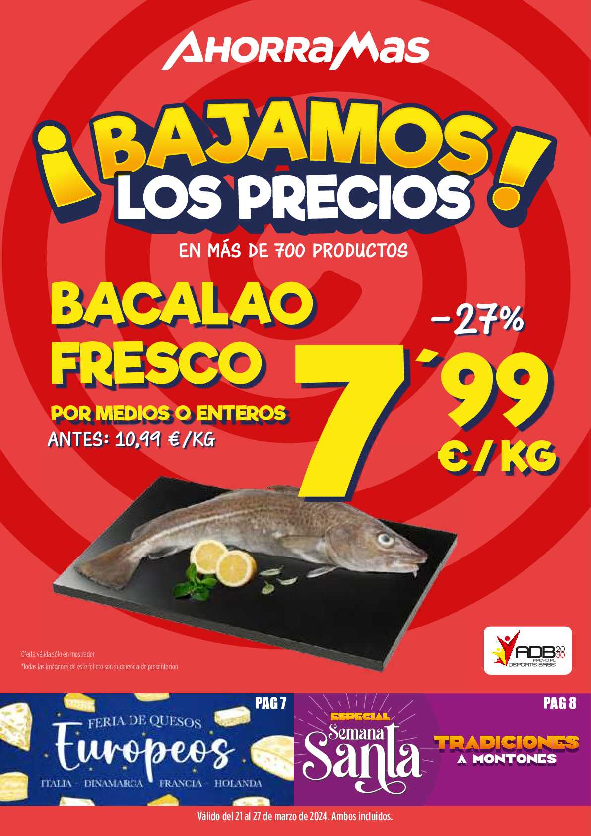 Folleto semanal Ahorramas. Página 01
