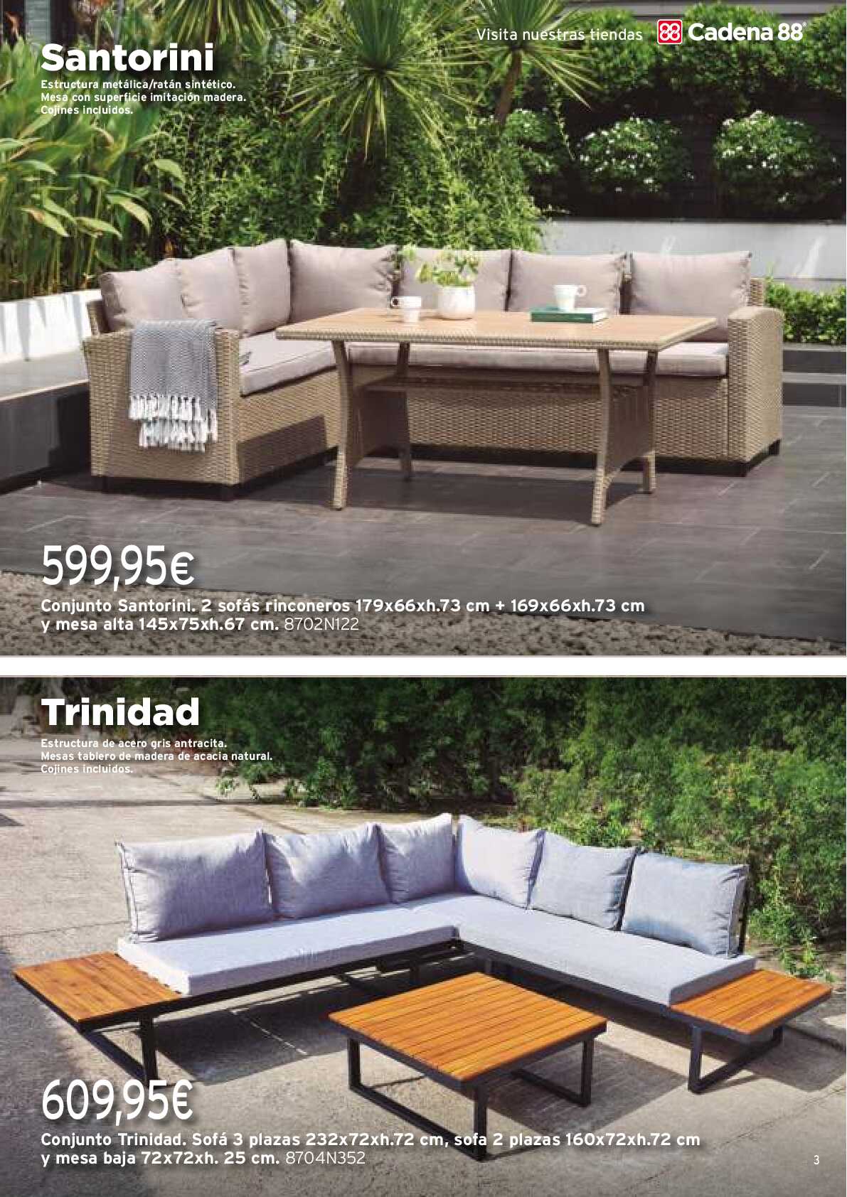 Muebles de exterior Cadena 88. Página 03