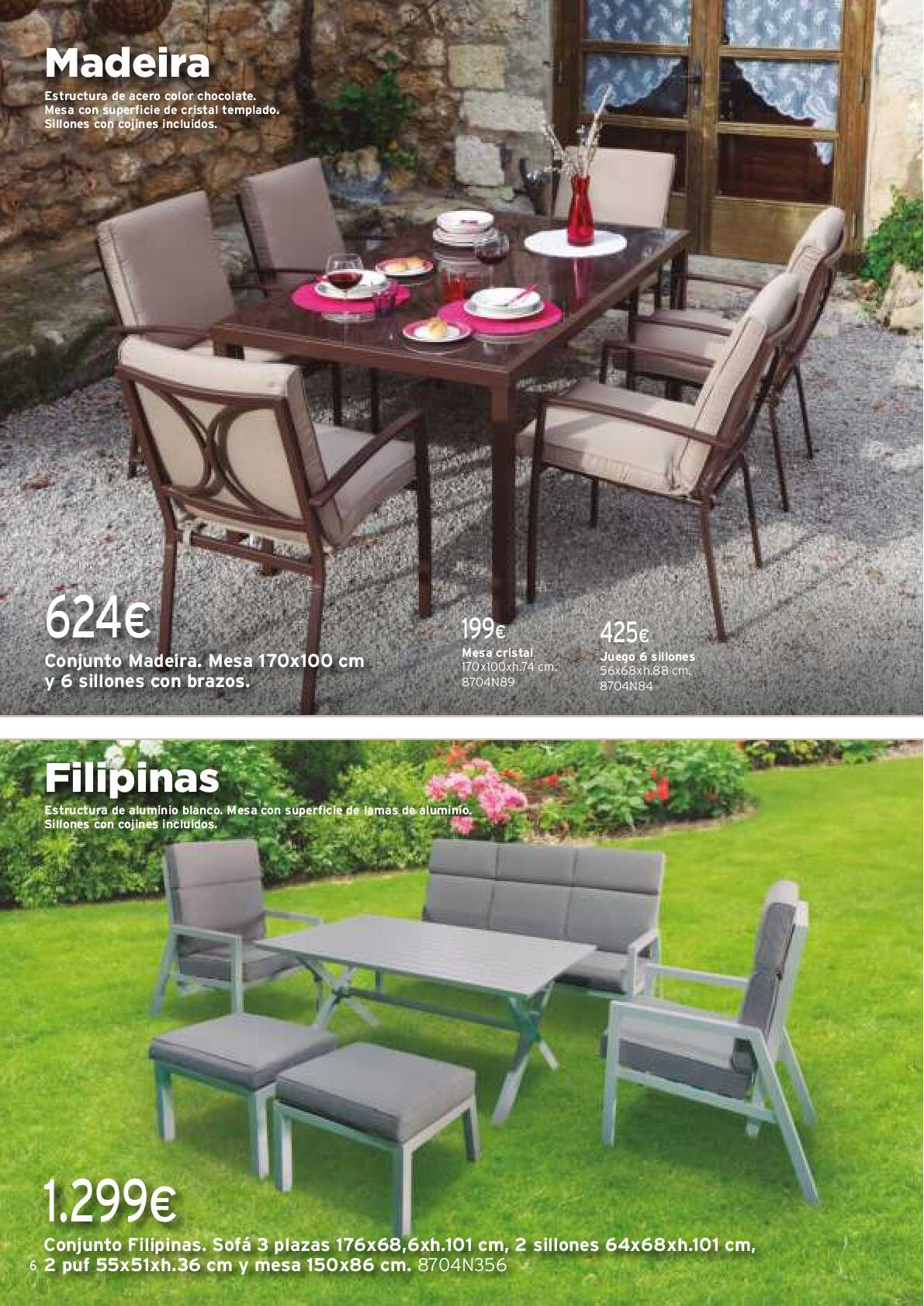 Muebles de exterior Cadena 88. Página 06