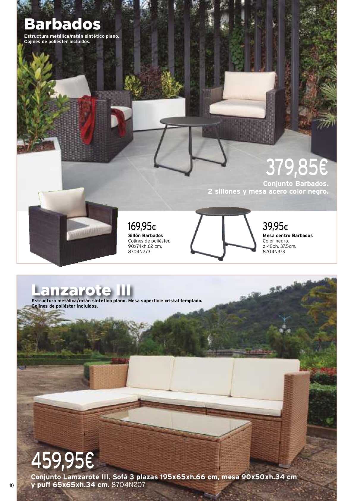 Muebles de exterior Cadena 88. Página 10