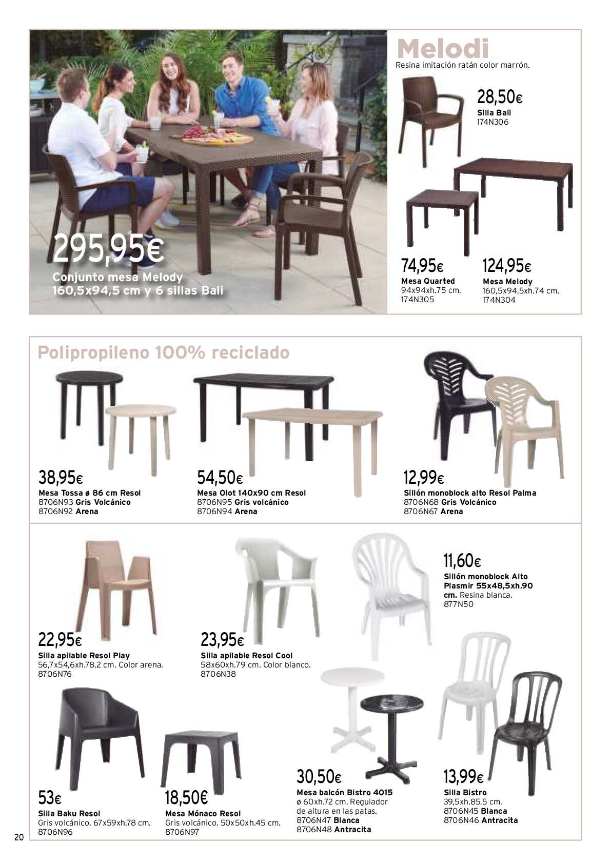 Muebles de exterior Cadena 88. Página 20