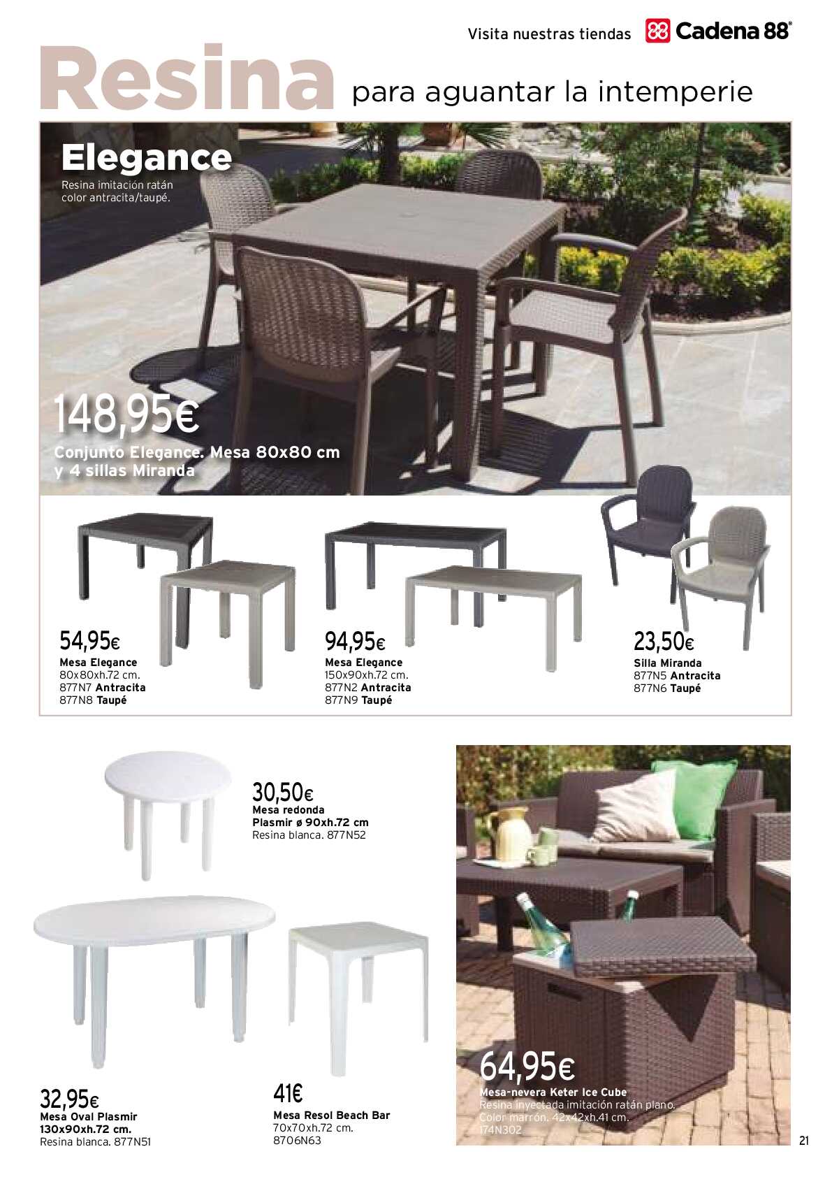 Muebles de exterior Cadena 88. Página 21