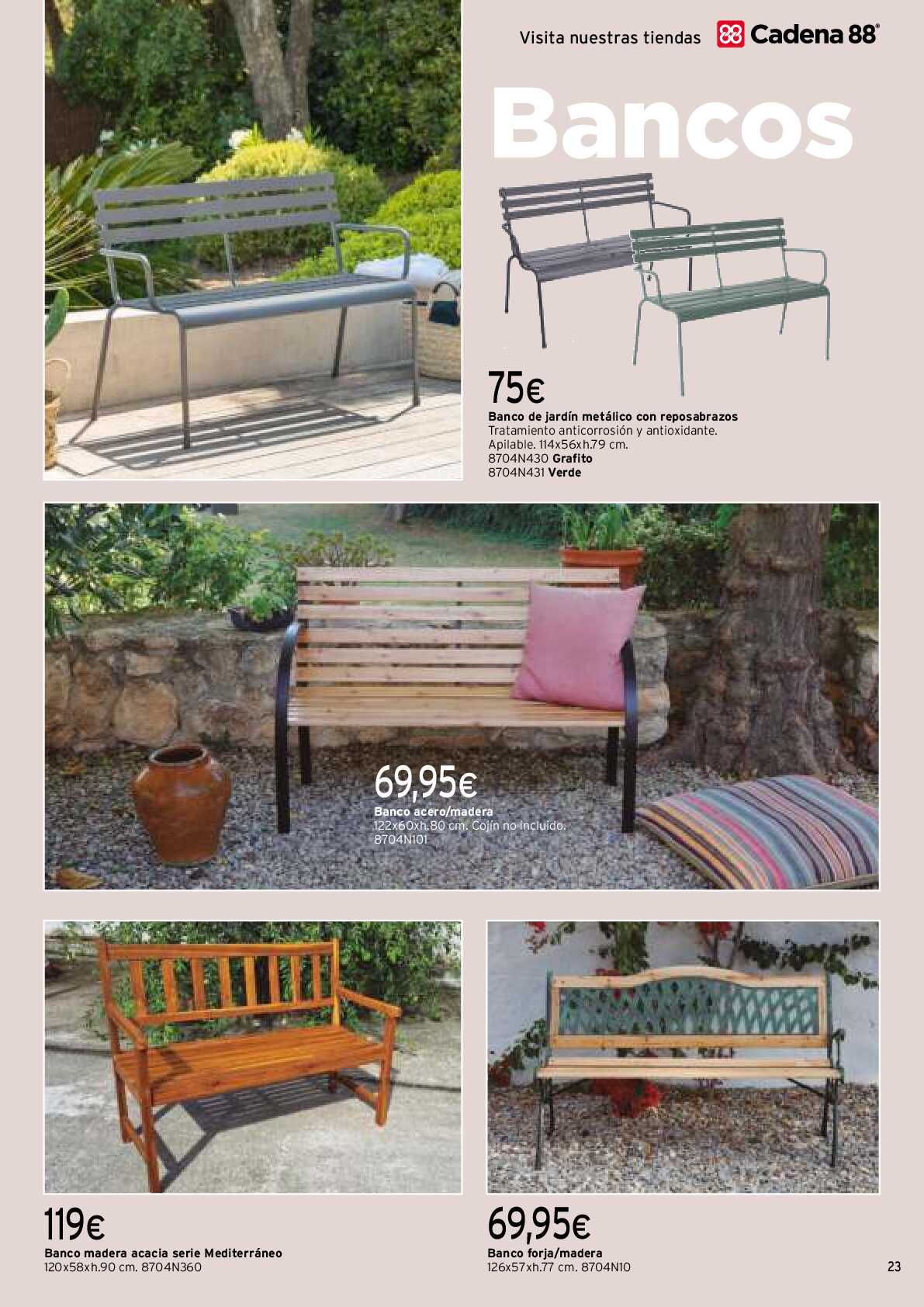 Muebles de exterior Cadena 88. Página 23