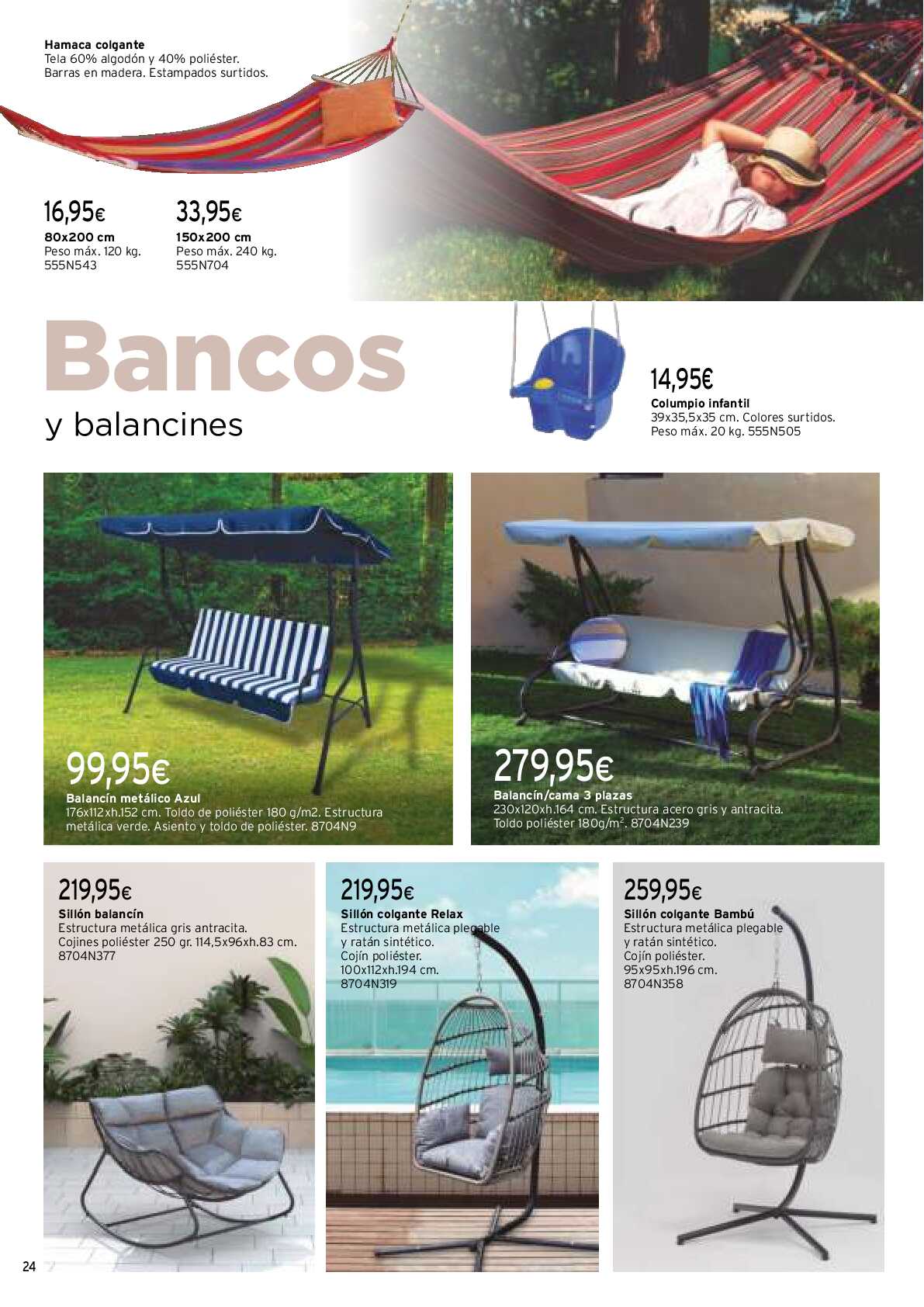 Muebles de exterior Cadena 88. Página 24