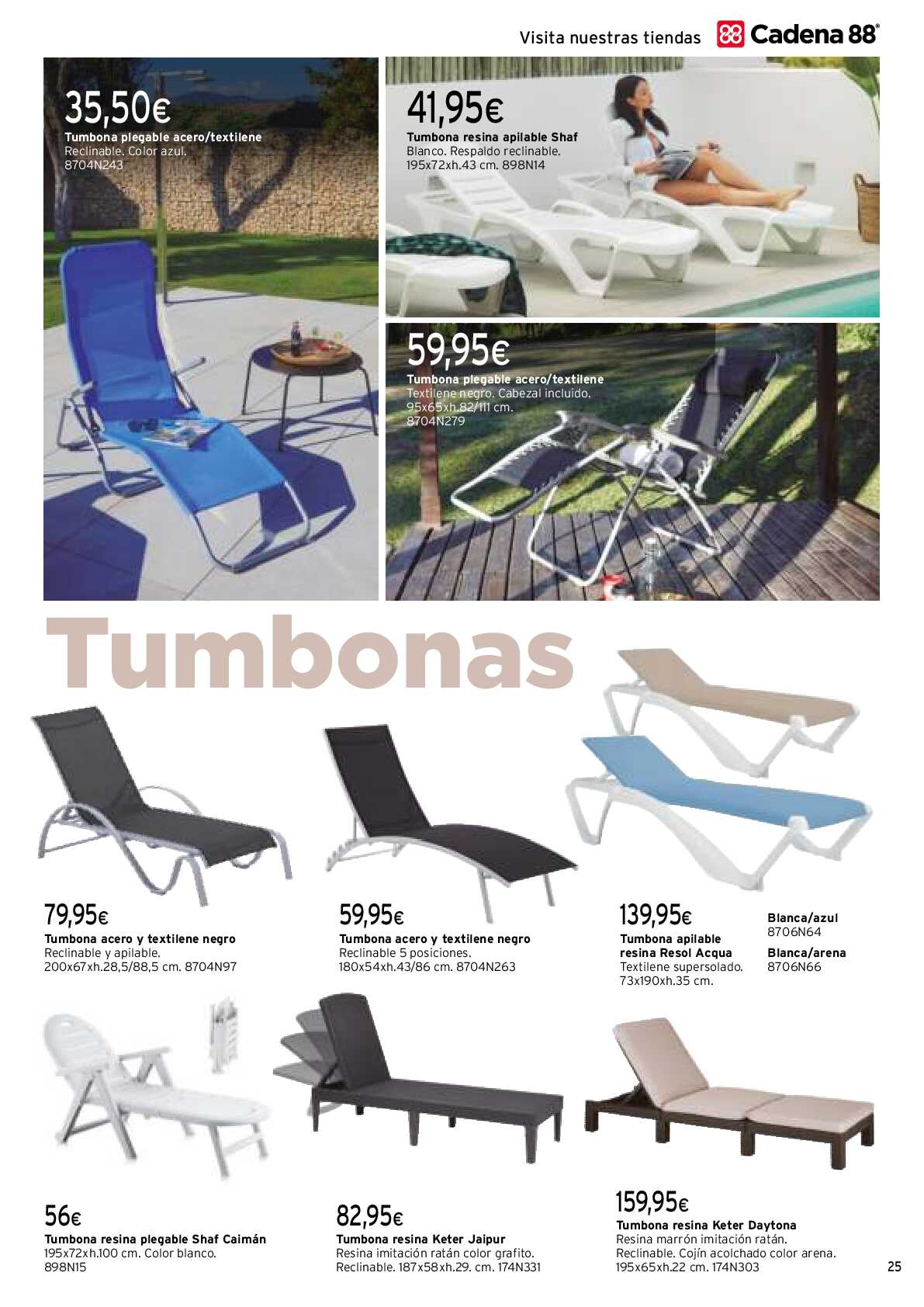 Muebles de exterior Cadena 88. Página 25