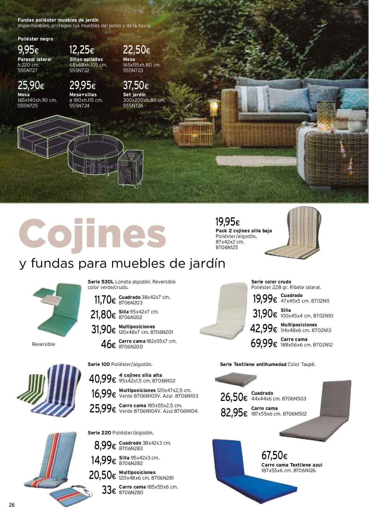 Muebles de exterior Cadena 88. Página 26