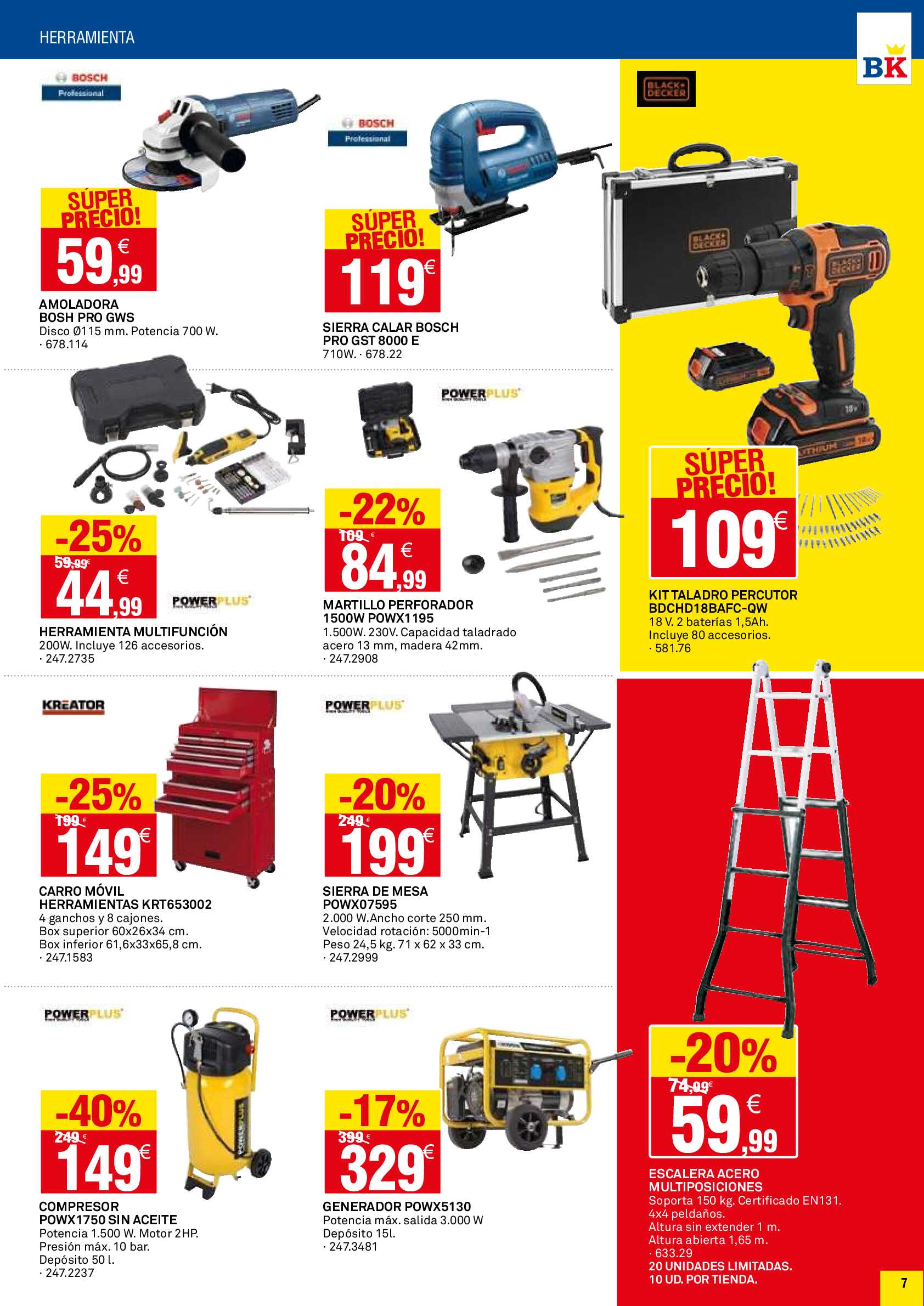 Folleto ofertas Bricoking. Página 07