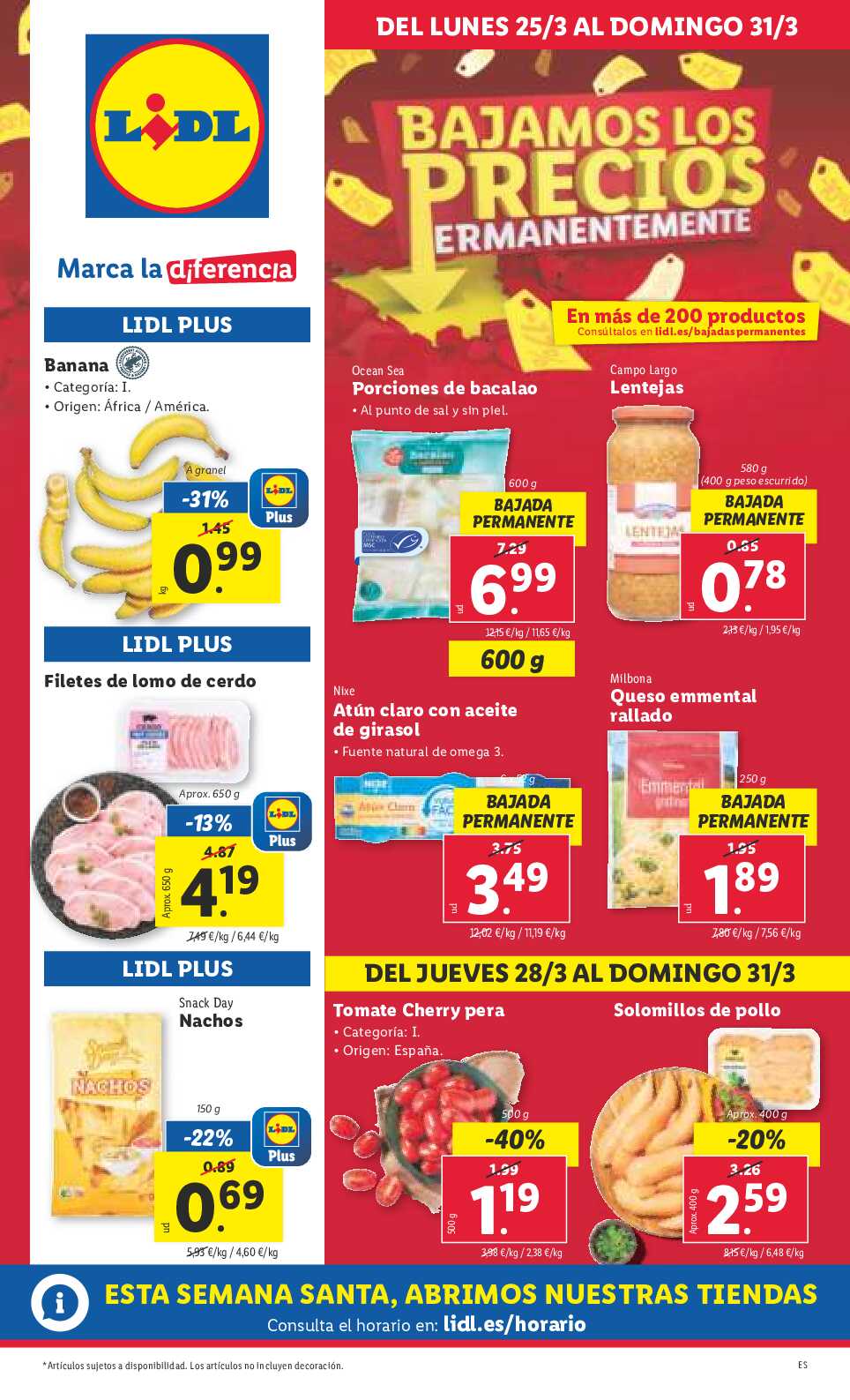 Folleto semanal Lidl. Página 01