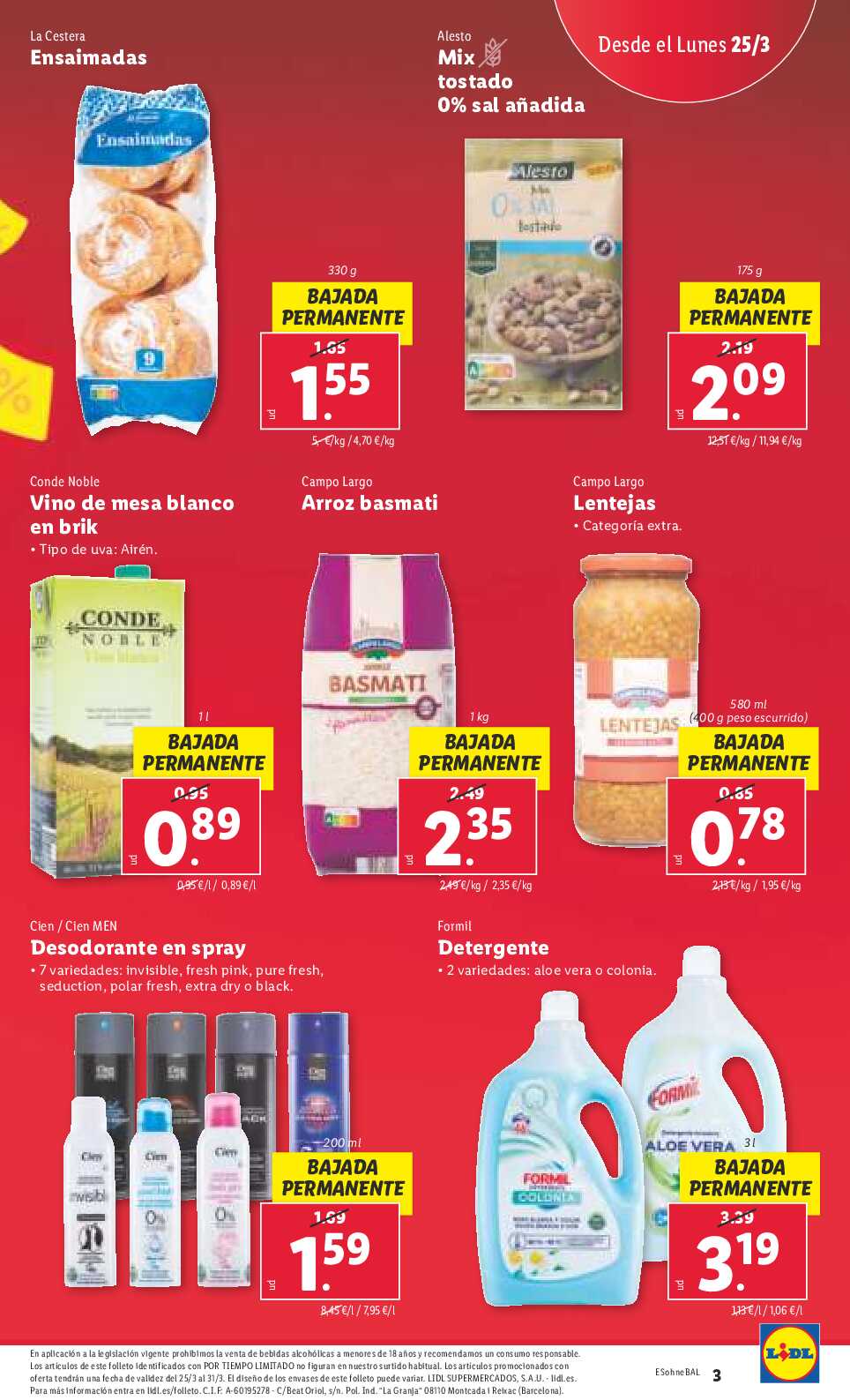 Folleto semanal Lidl. Página 03