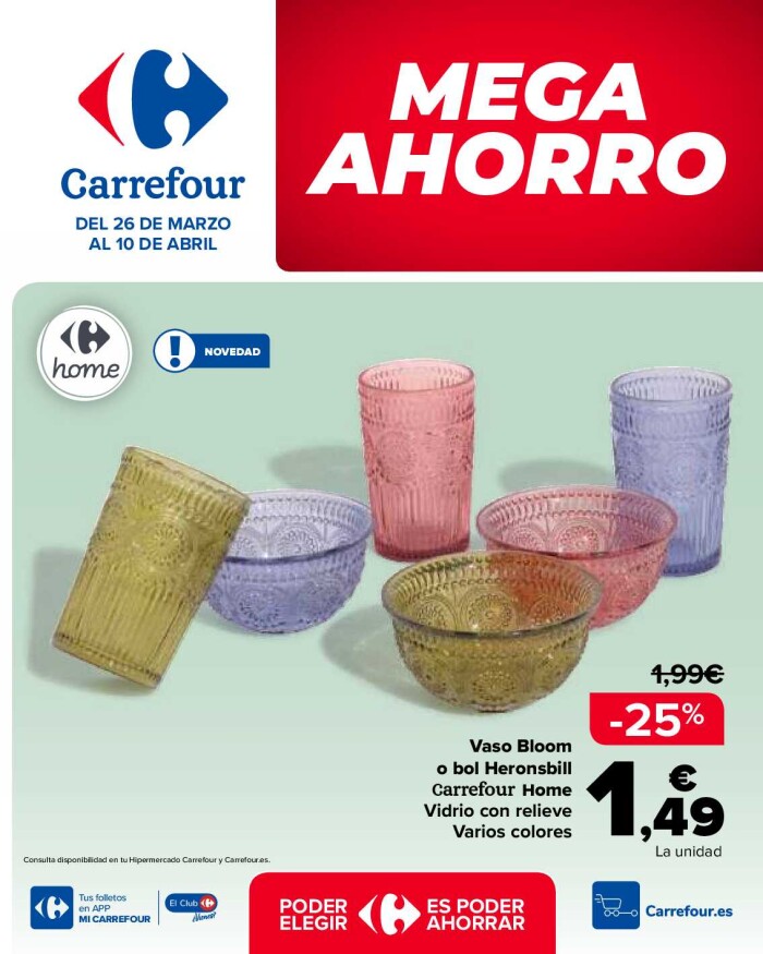 Mega ahorro Carrefour. Página de portada